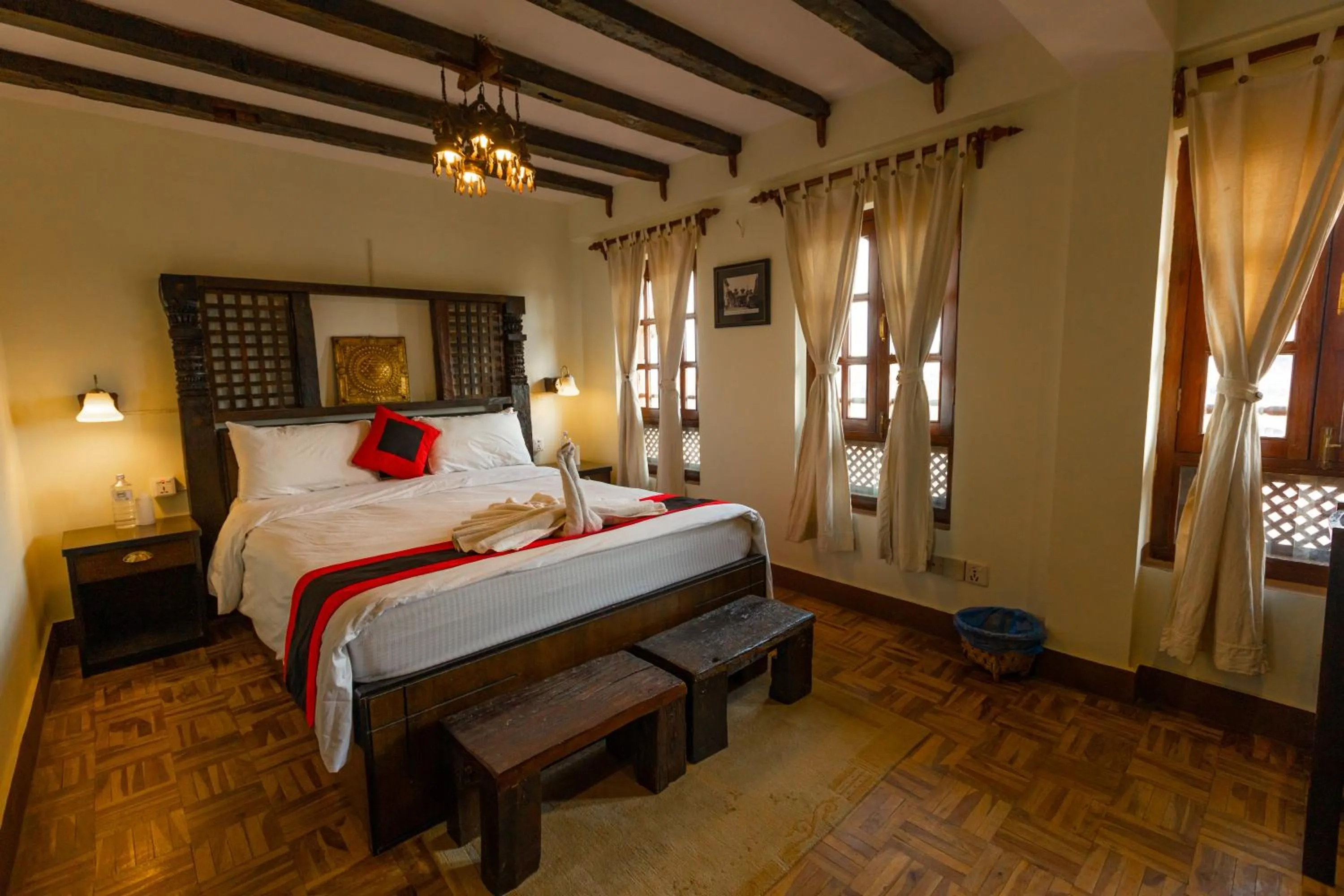 Bed in Vajra Boutique Hotel