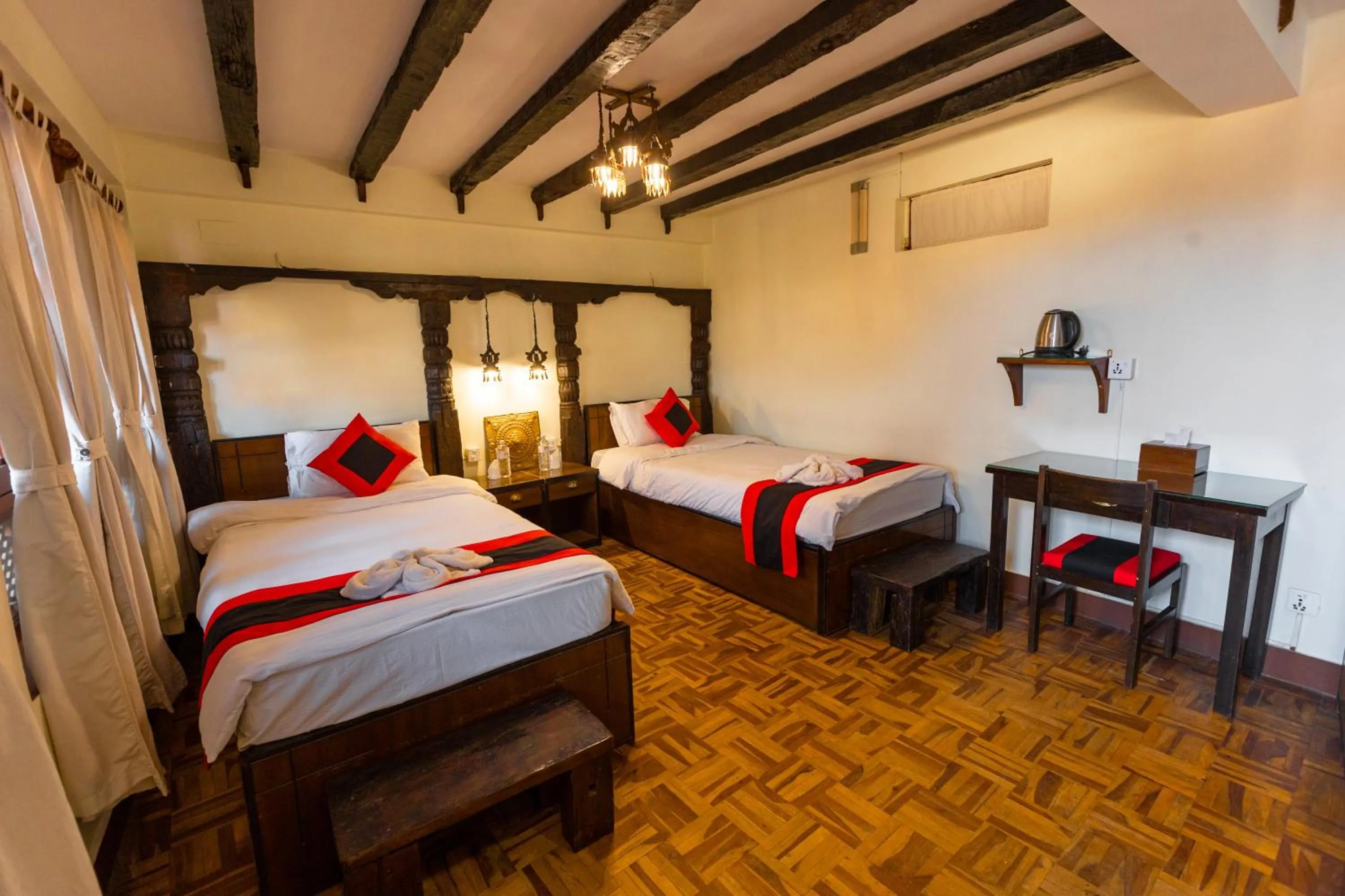 Bed in Vajra Boutique Hotel