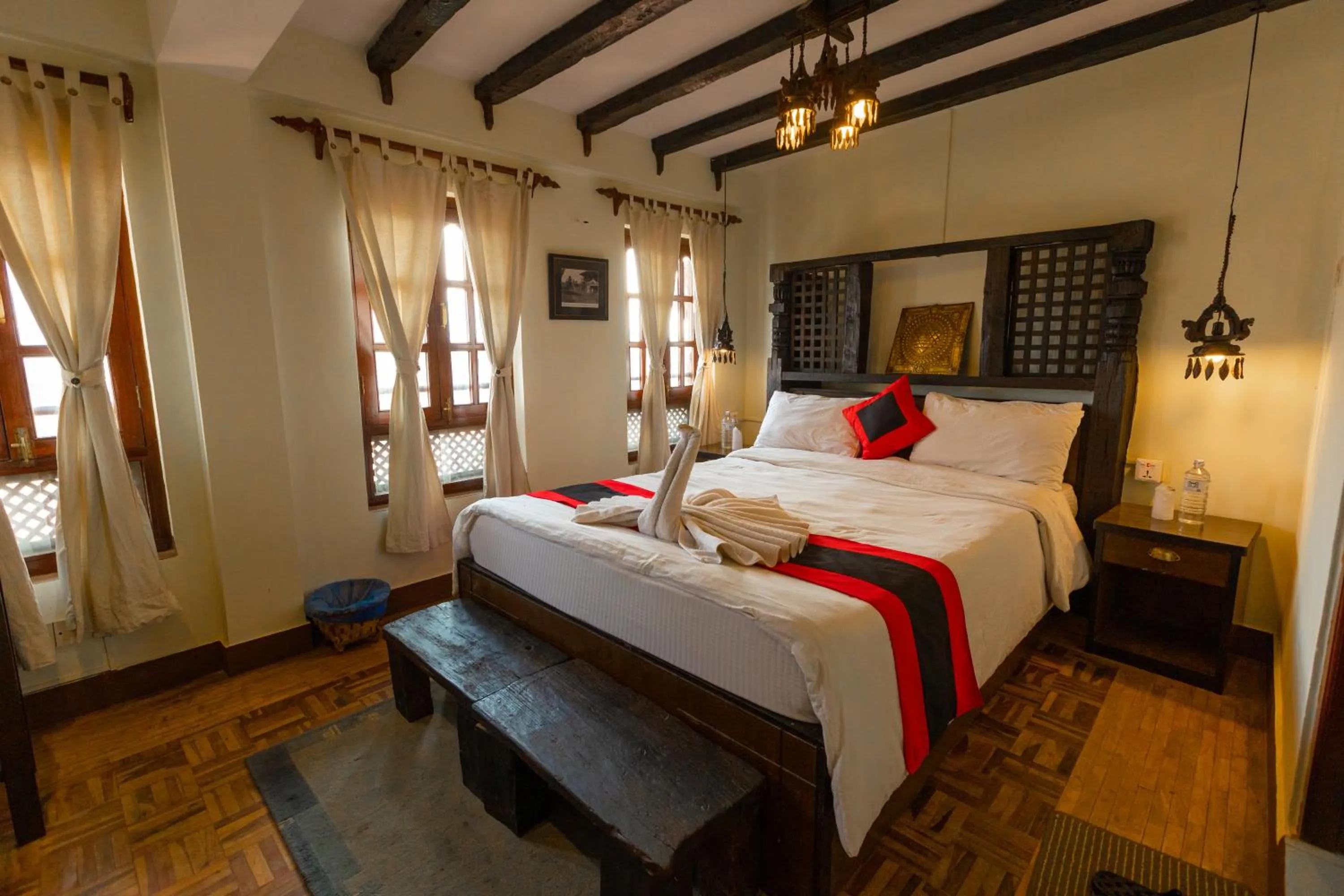 Bed in Vajra Boutique Hotel