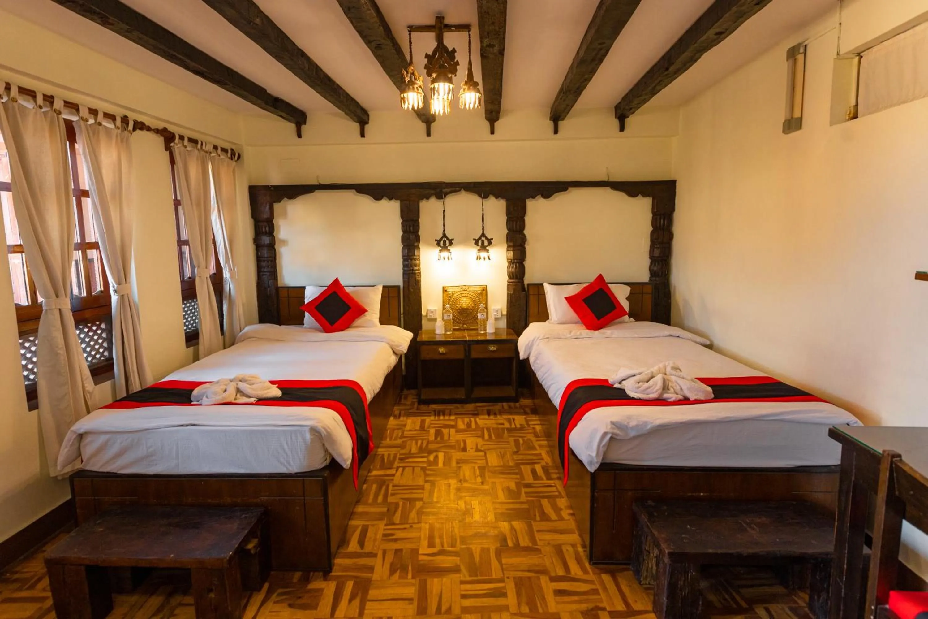 Bed in Vajra Boutique Hotel