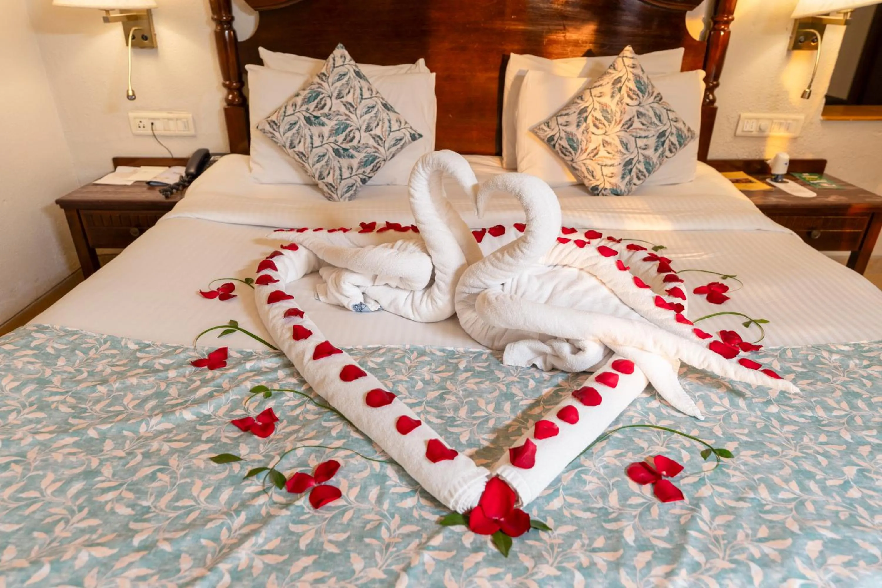 Bed in Neelam's The Grand Hotel Goa