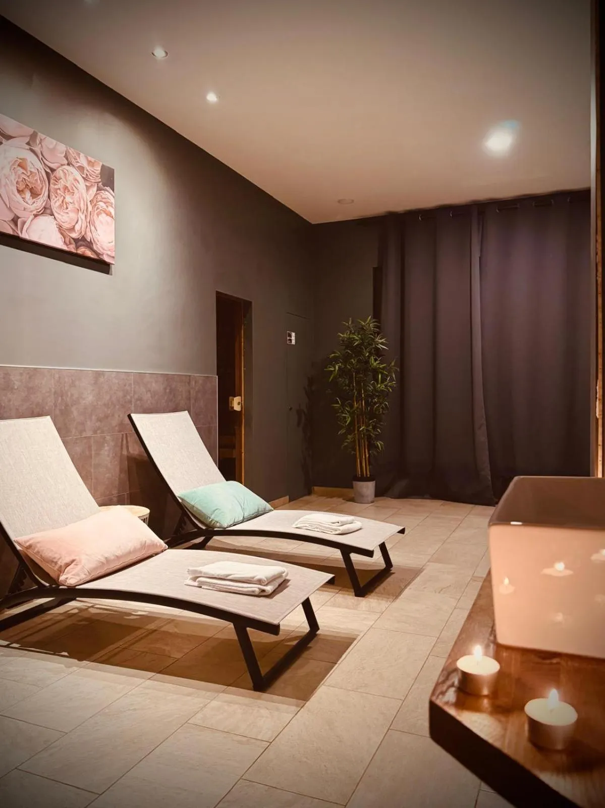 Seating area in The Rose Suites