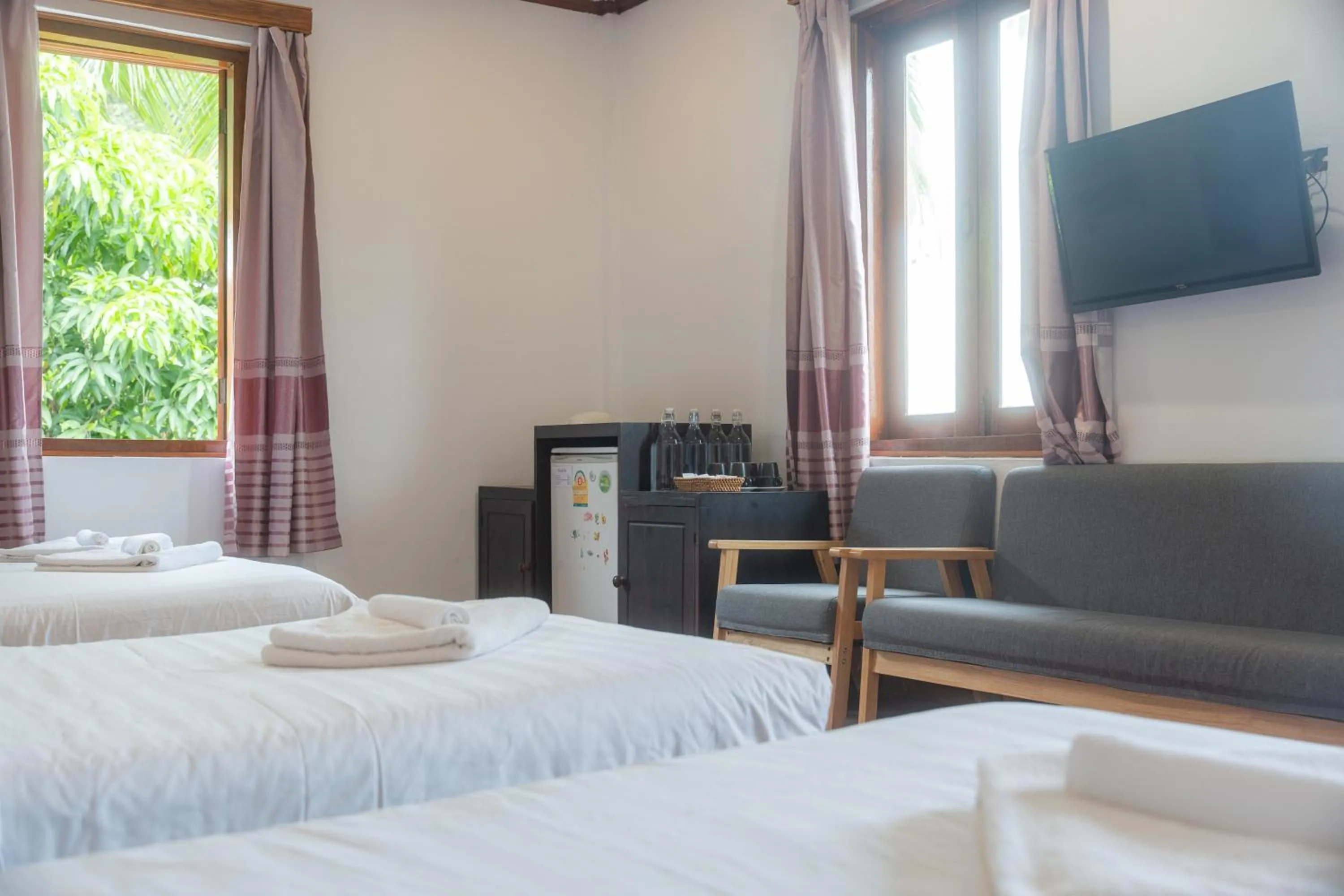 Bed in Villa Namkhan River