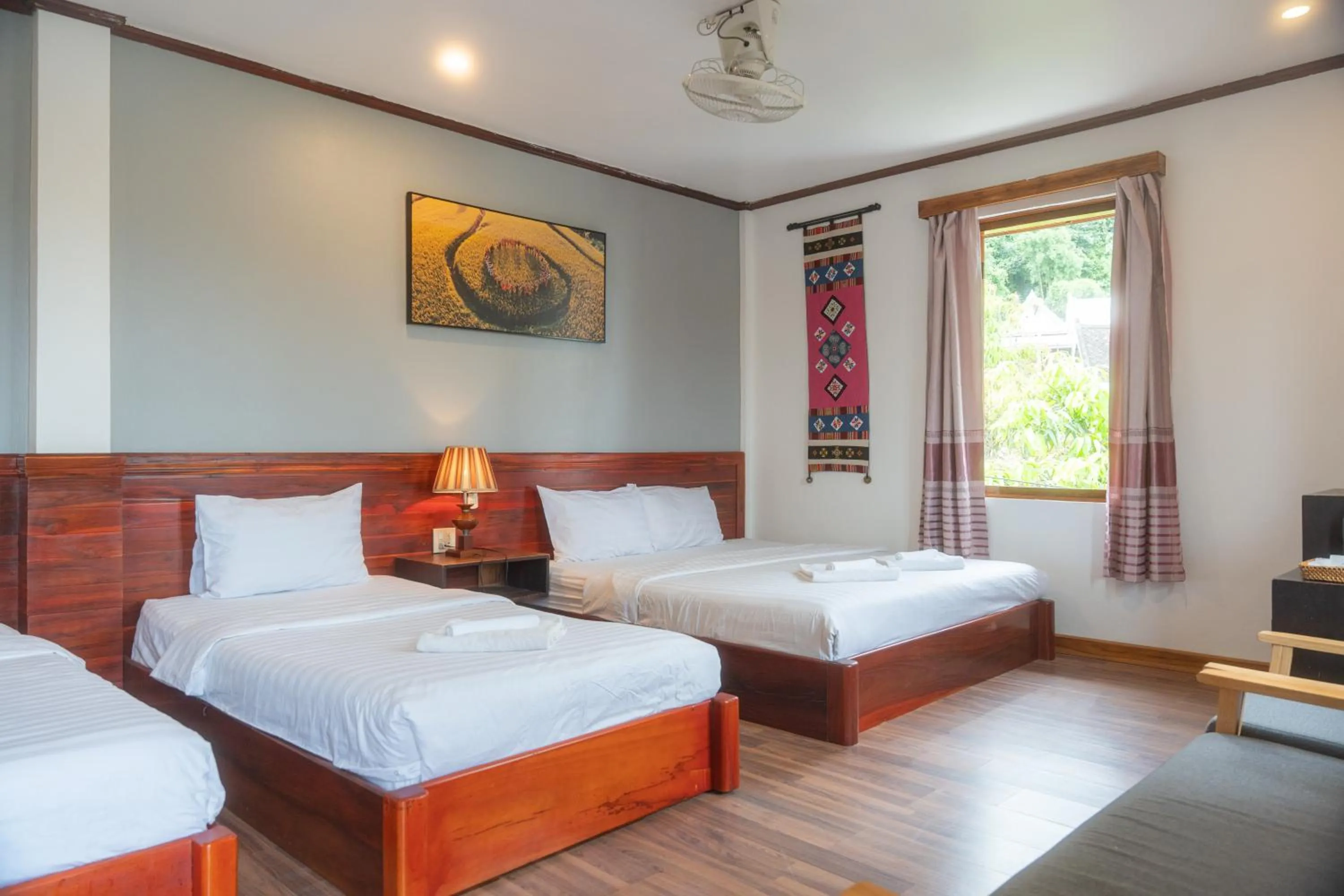 Bed in Villa Namkhan River