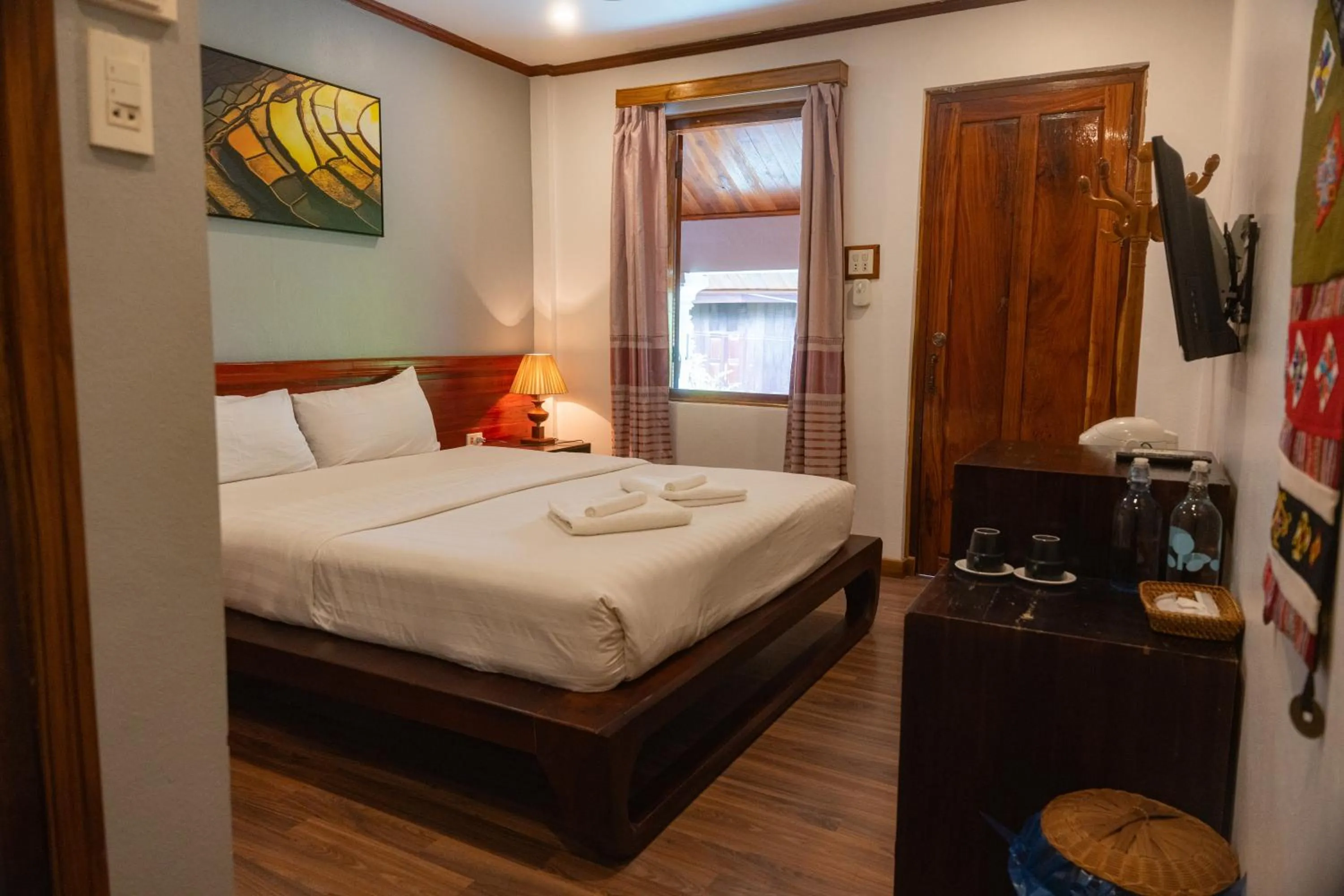 Bed in Villa Namkhan River