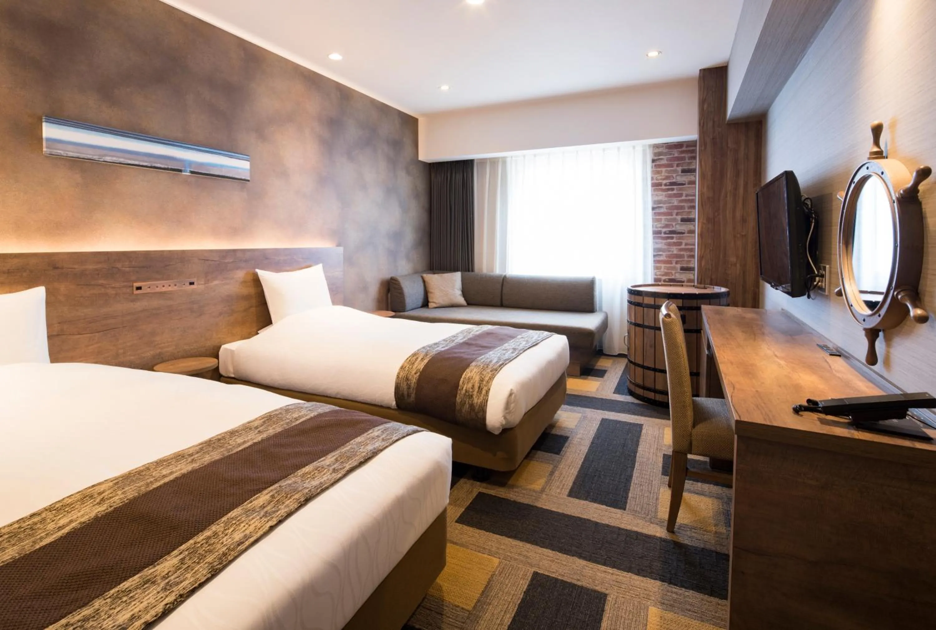 Photo of the whole room, Bed in Hotel Torifito Otaru Canal