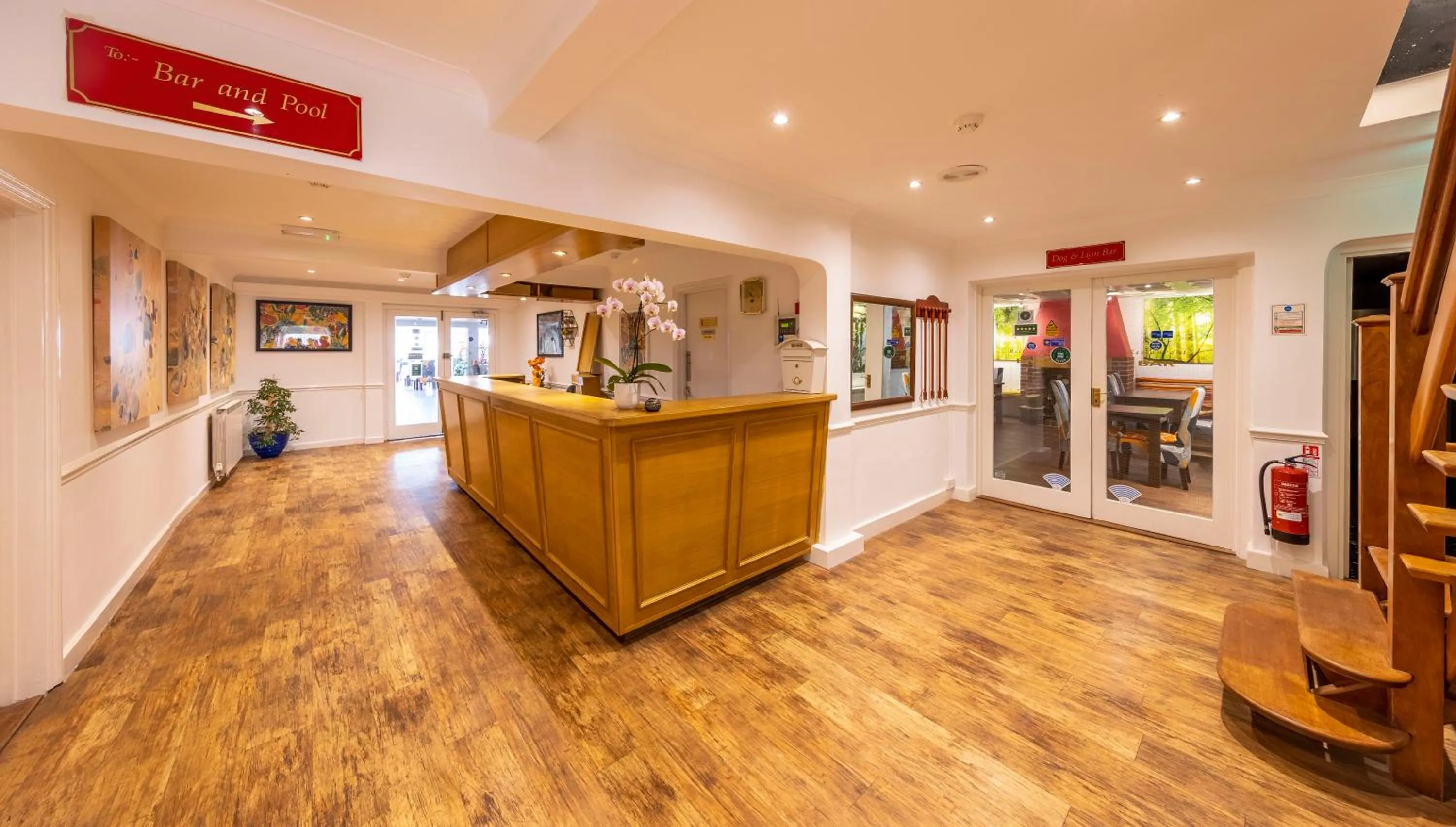 Text overlay in Saints Bay Hotel