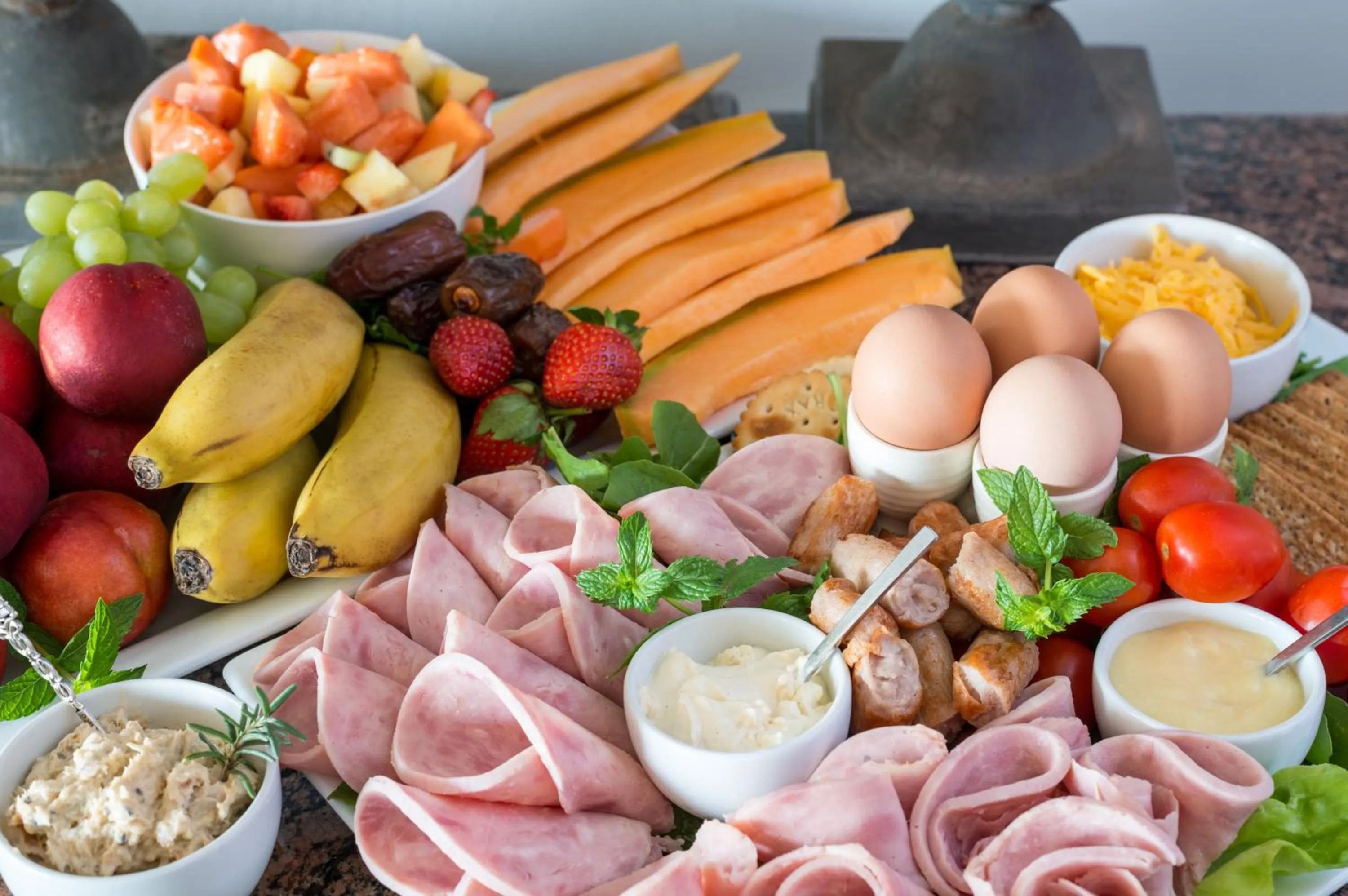 Buffet breakfast in River Place Manor