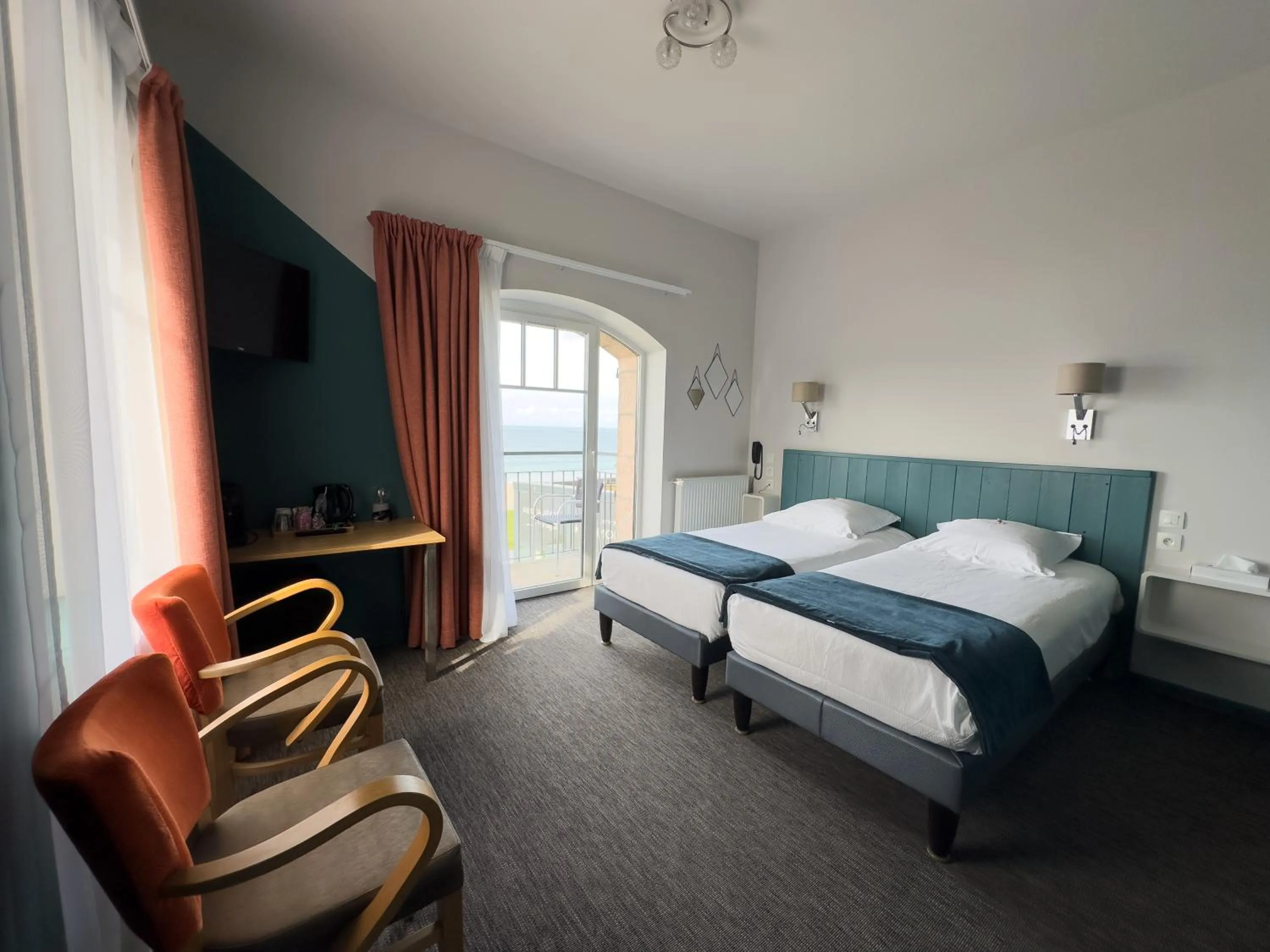 Photo of the whole room, Bed in Logis Hôtel Ker Mor