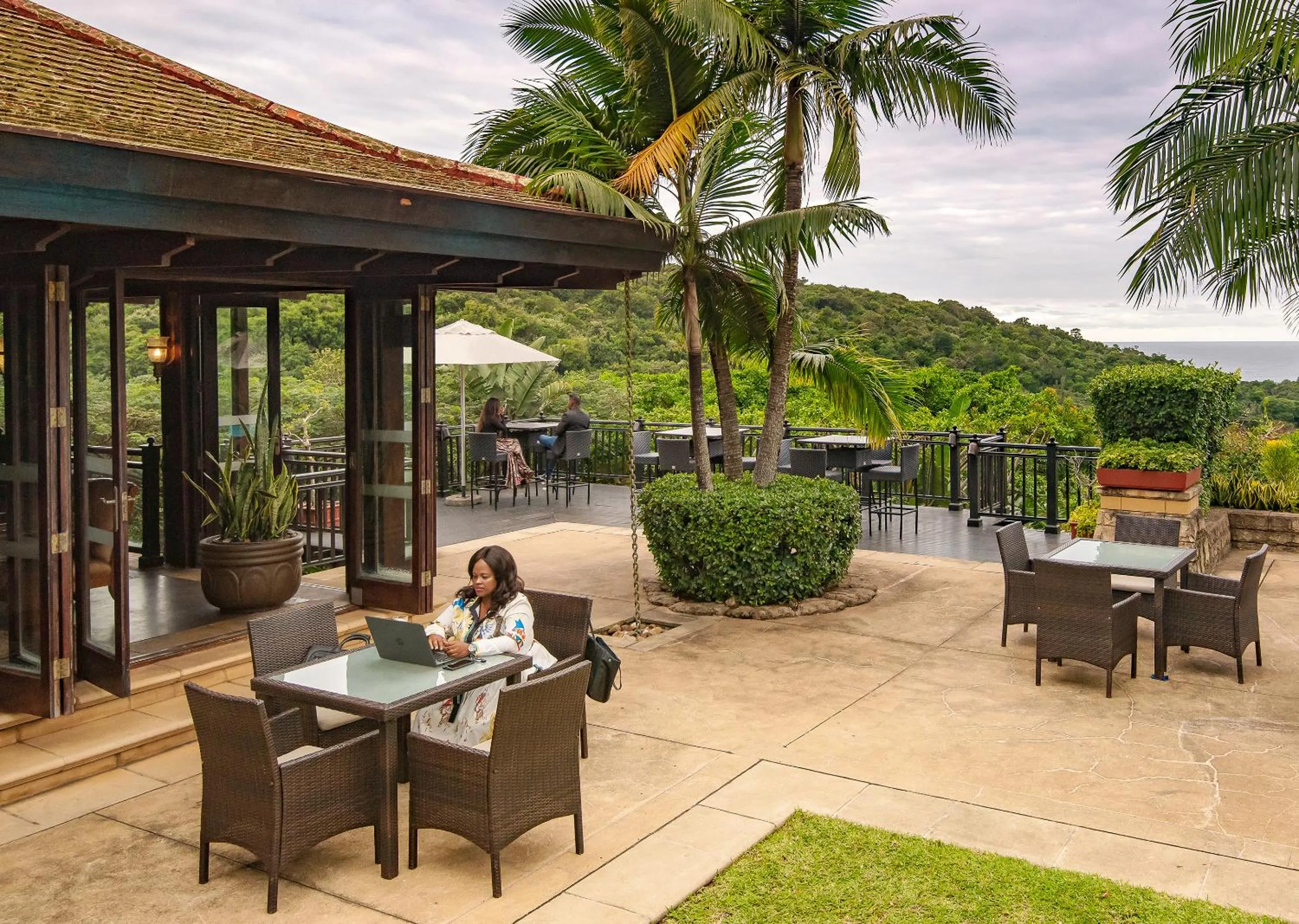 Patio in Zimbali Lodge by Dream Resorts