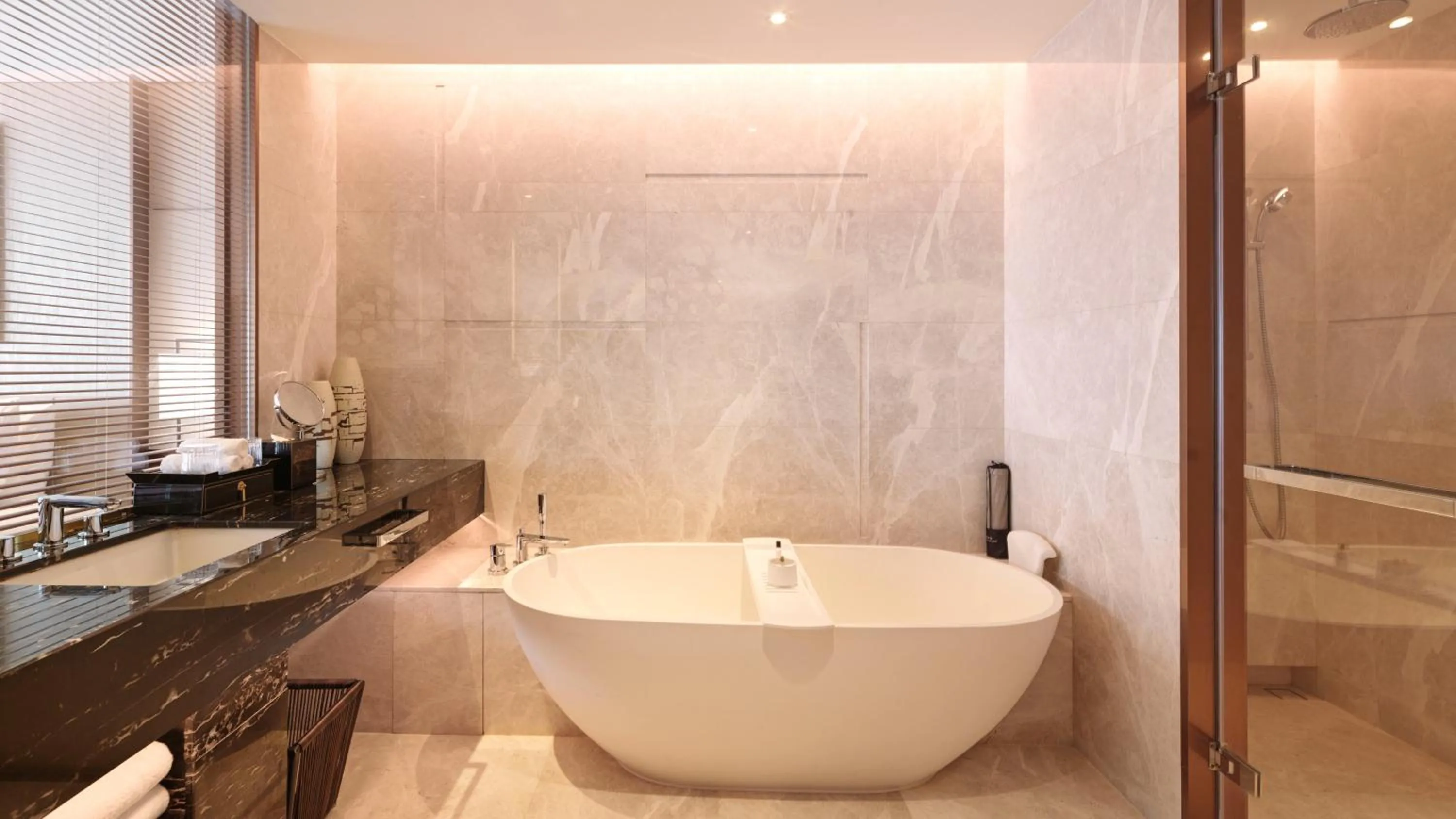 Bathroom in InterContinental Guangzhou Exhibition Center by IHG