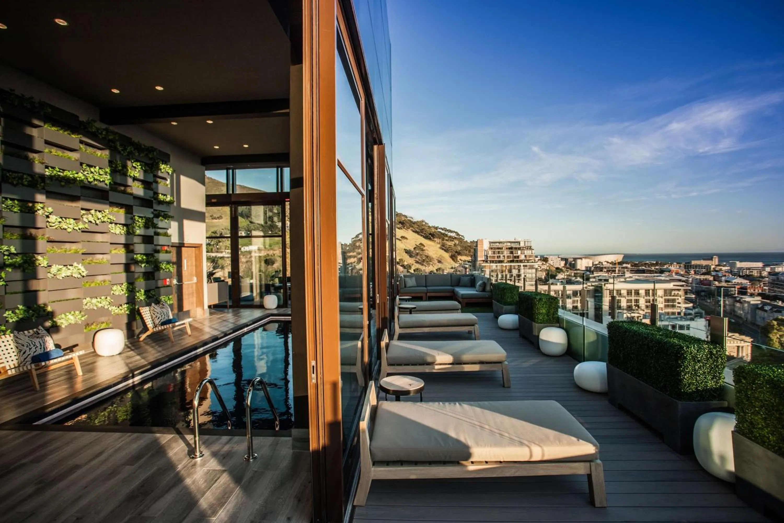 Pool view in SunSquare Cape Town City Bowl