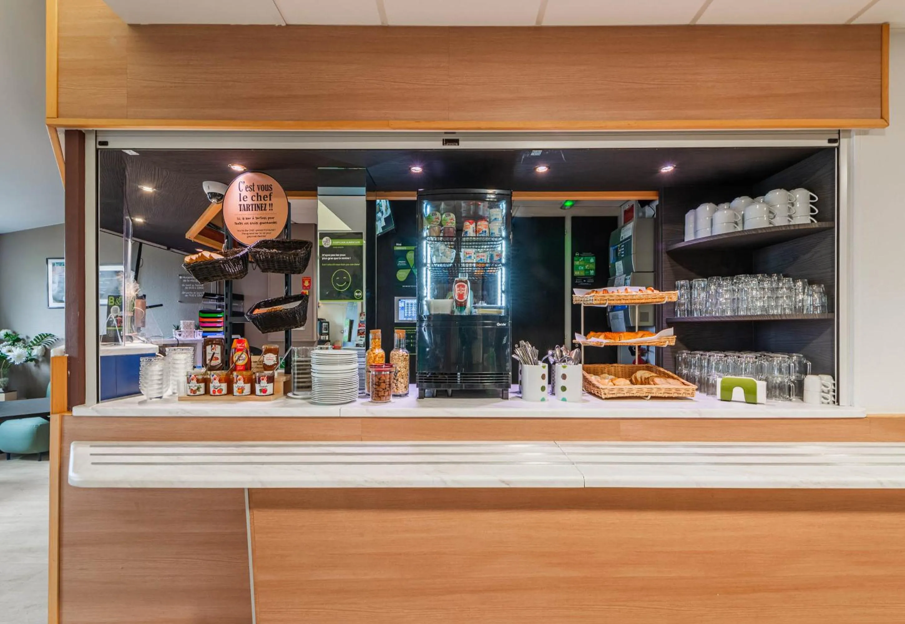 Continental breakfast in B&B HOTEL Mulhouse Kingersheim