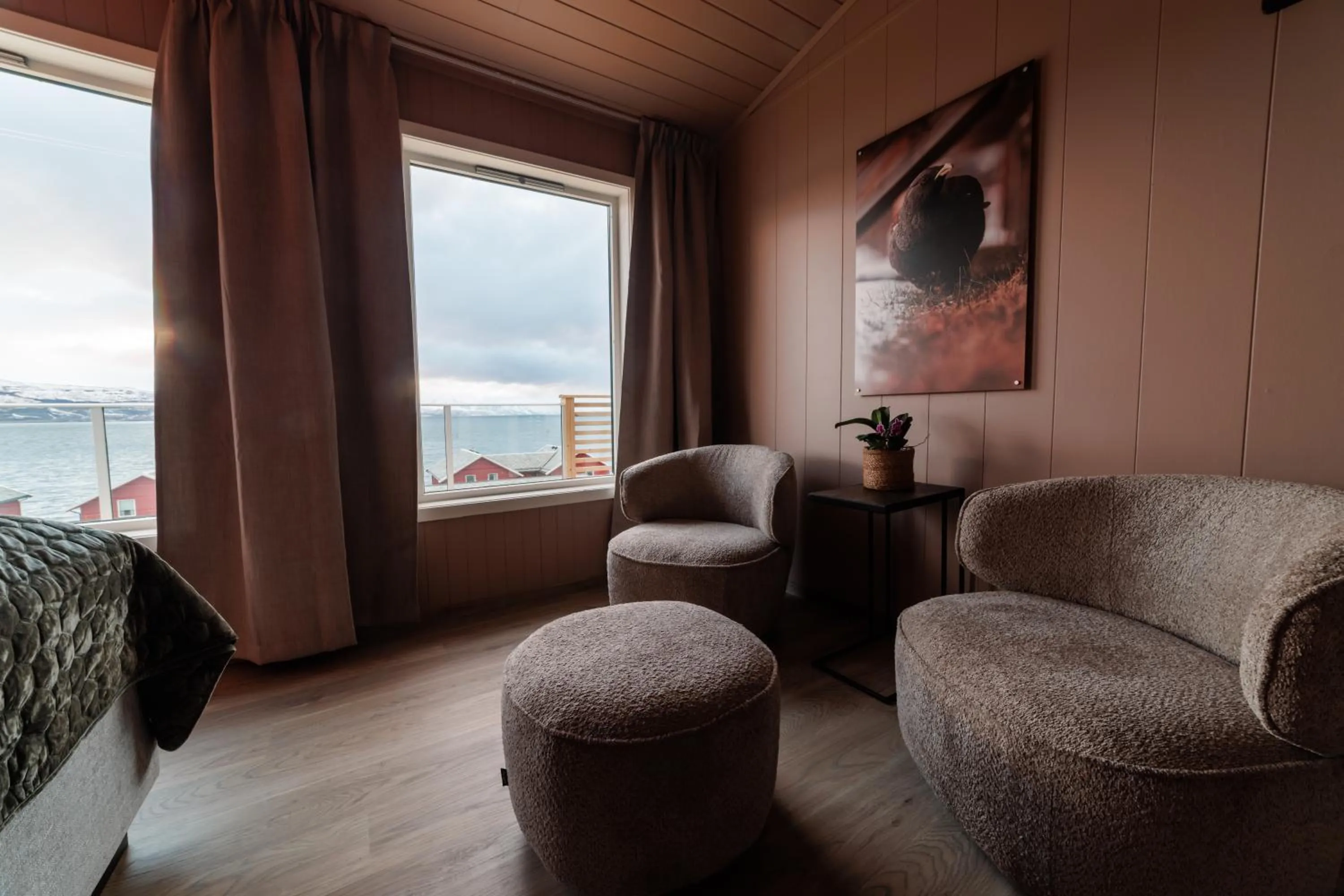 Seating area in Altafjord Gjestegaard