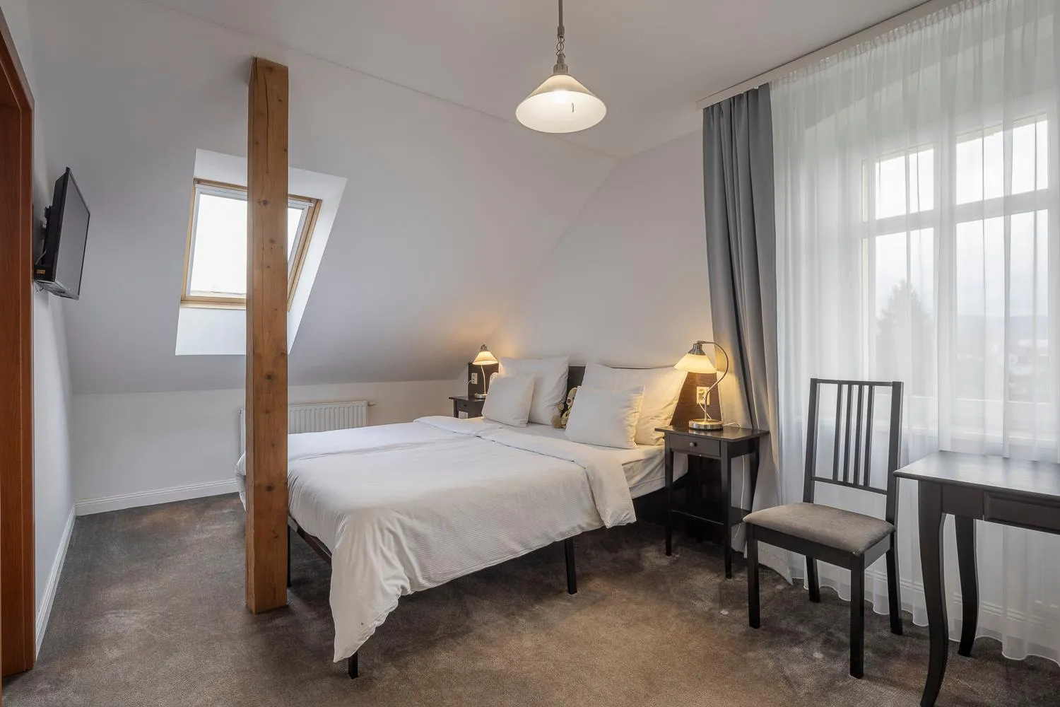 Bedroom, Bed in Pytloun Wellness Travel Hotel