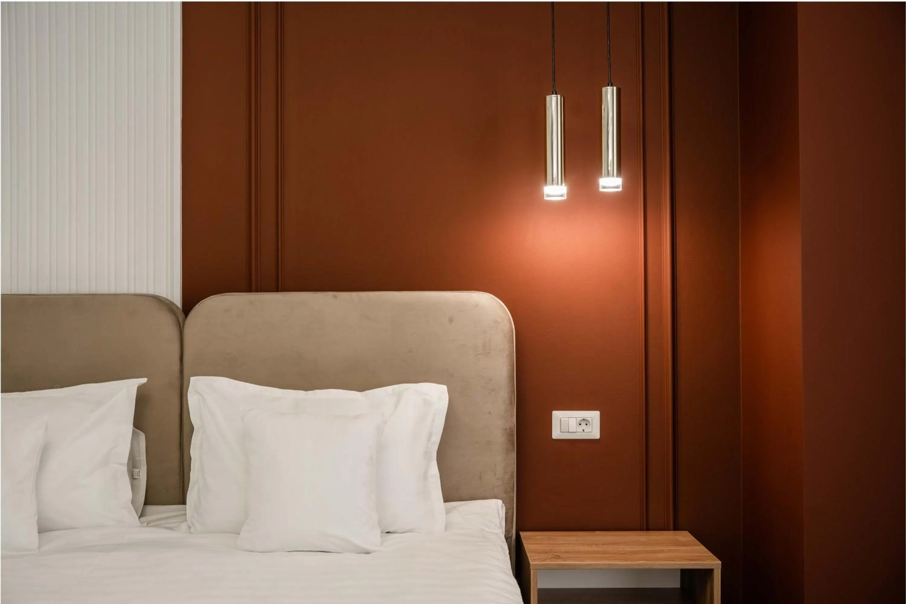 Bed in Hotel Zamca Suceava