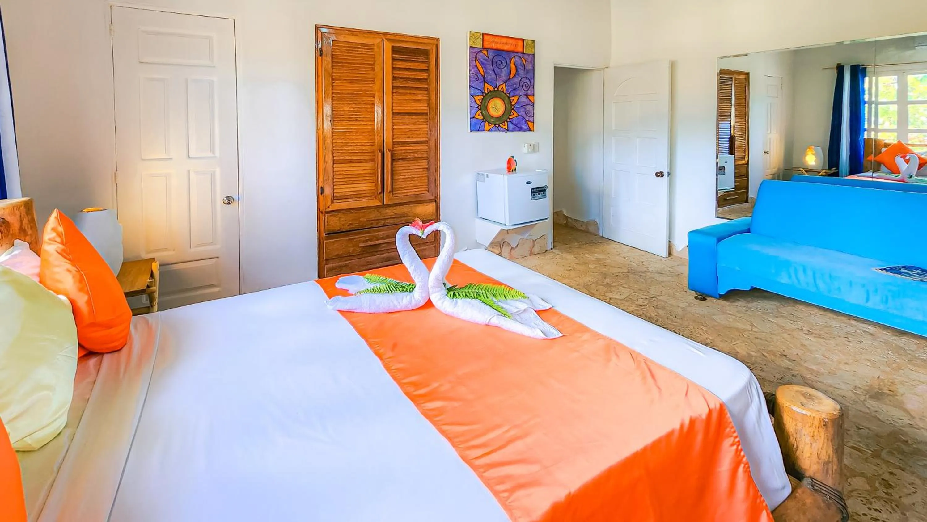 Photo of the whole room, Bed in Paradiso del Caribe