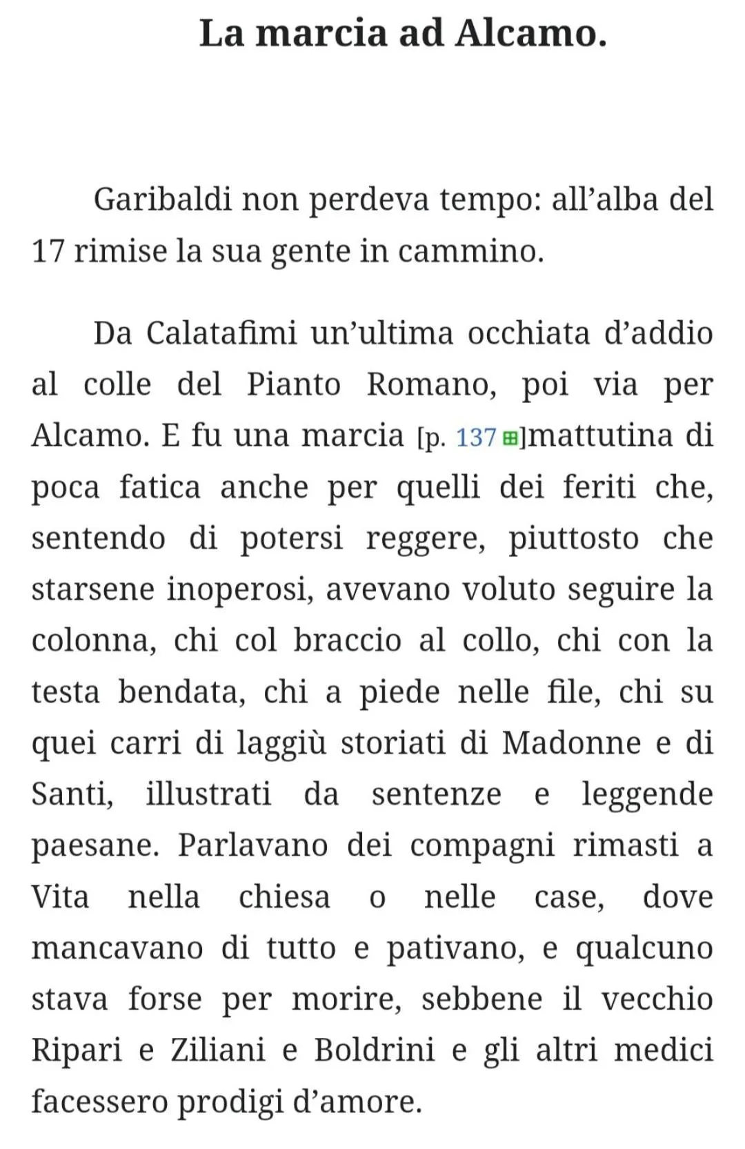 Text overlay in B&B Garibaldi