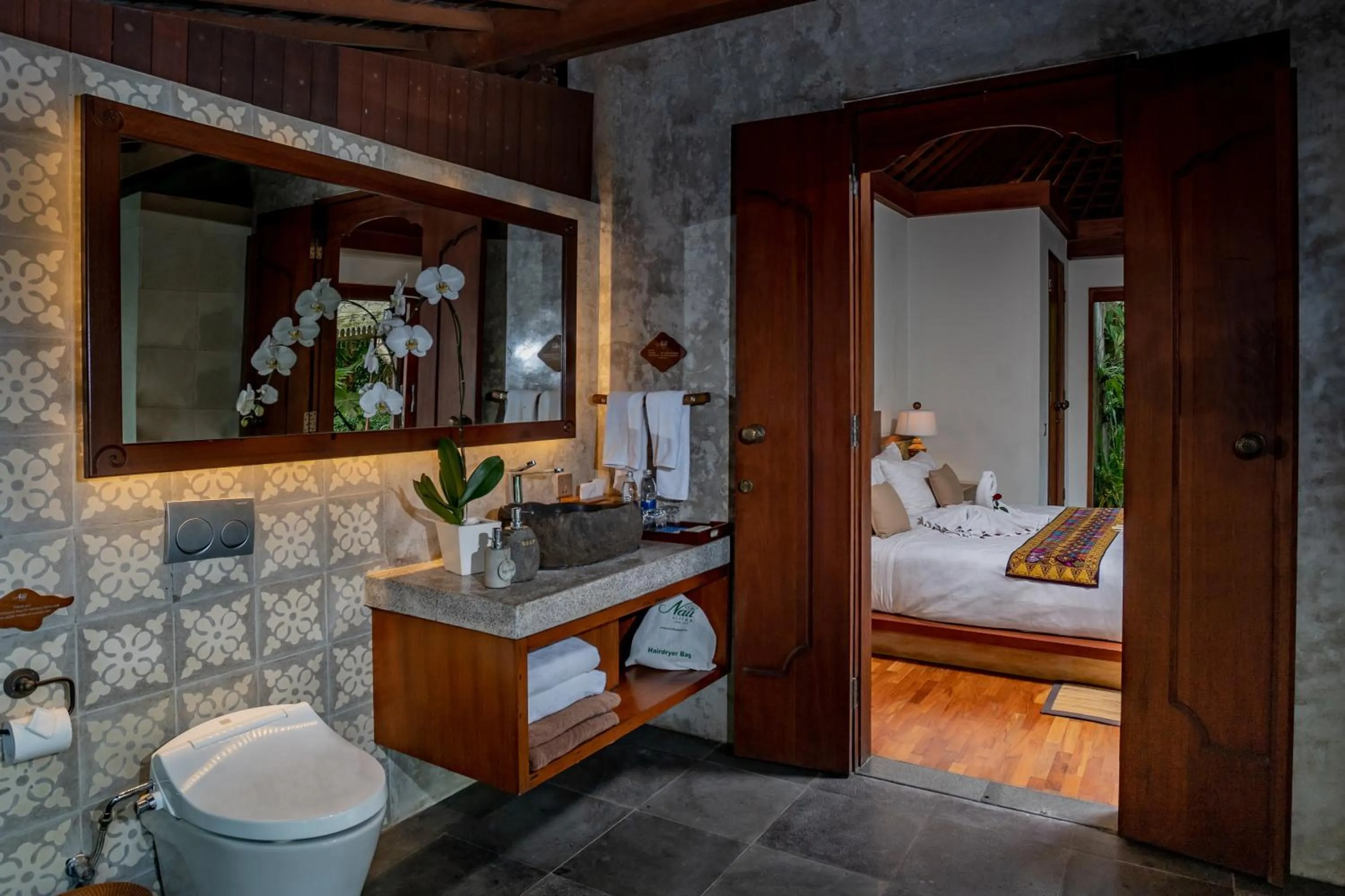 Bed in Nau Villa Ubud