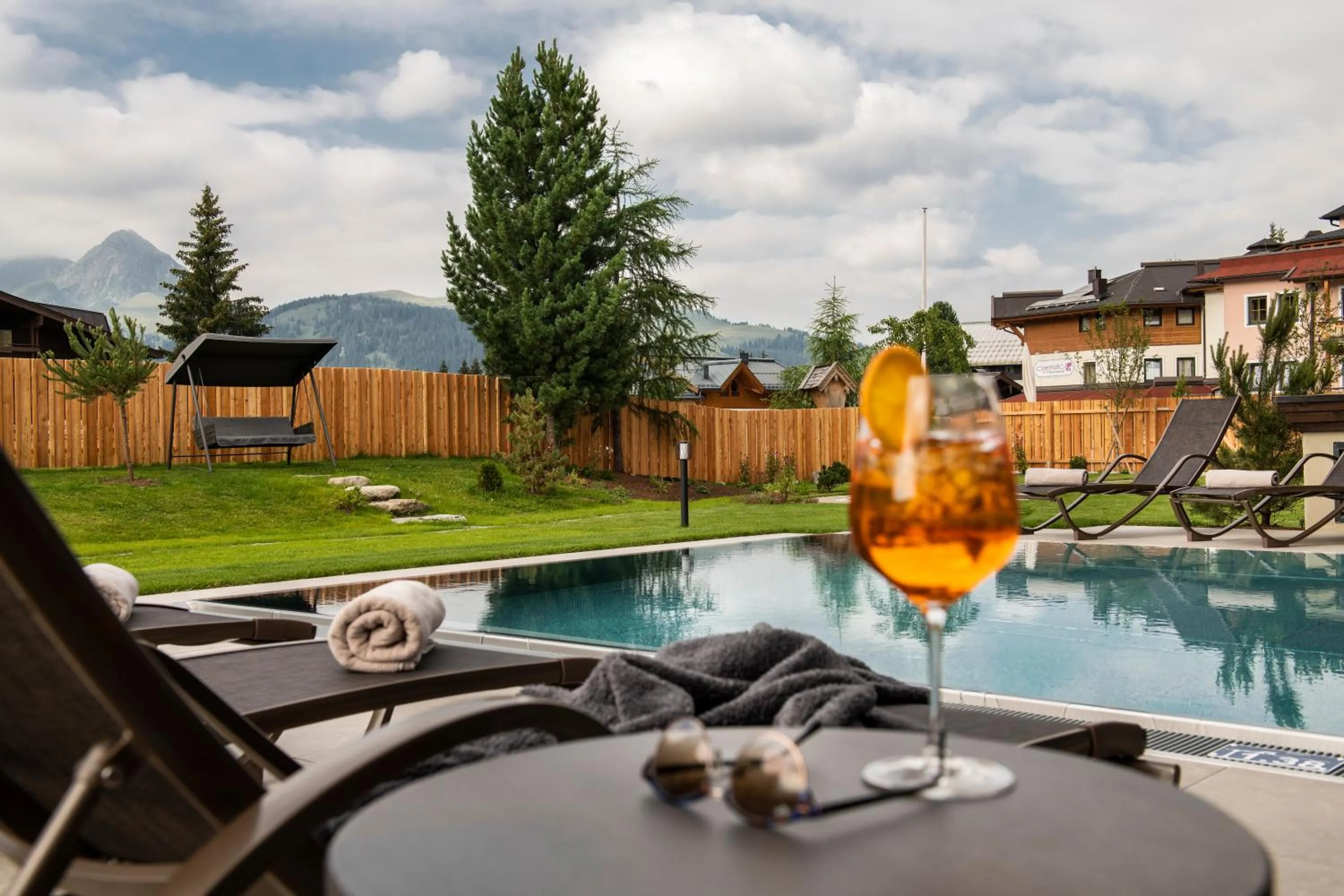 Pool view in Hotel Königsleiten Vital Alpin