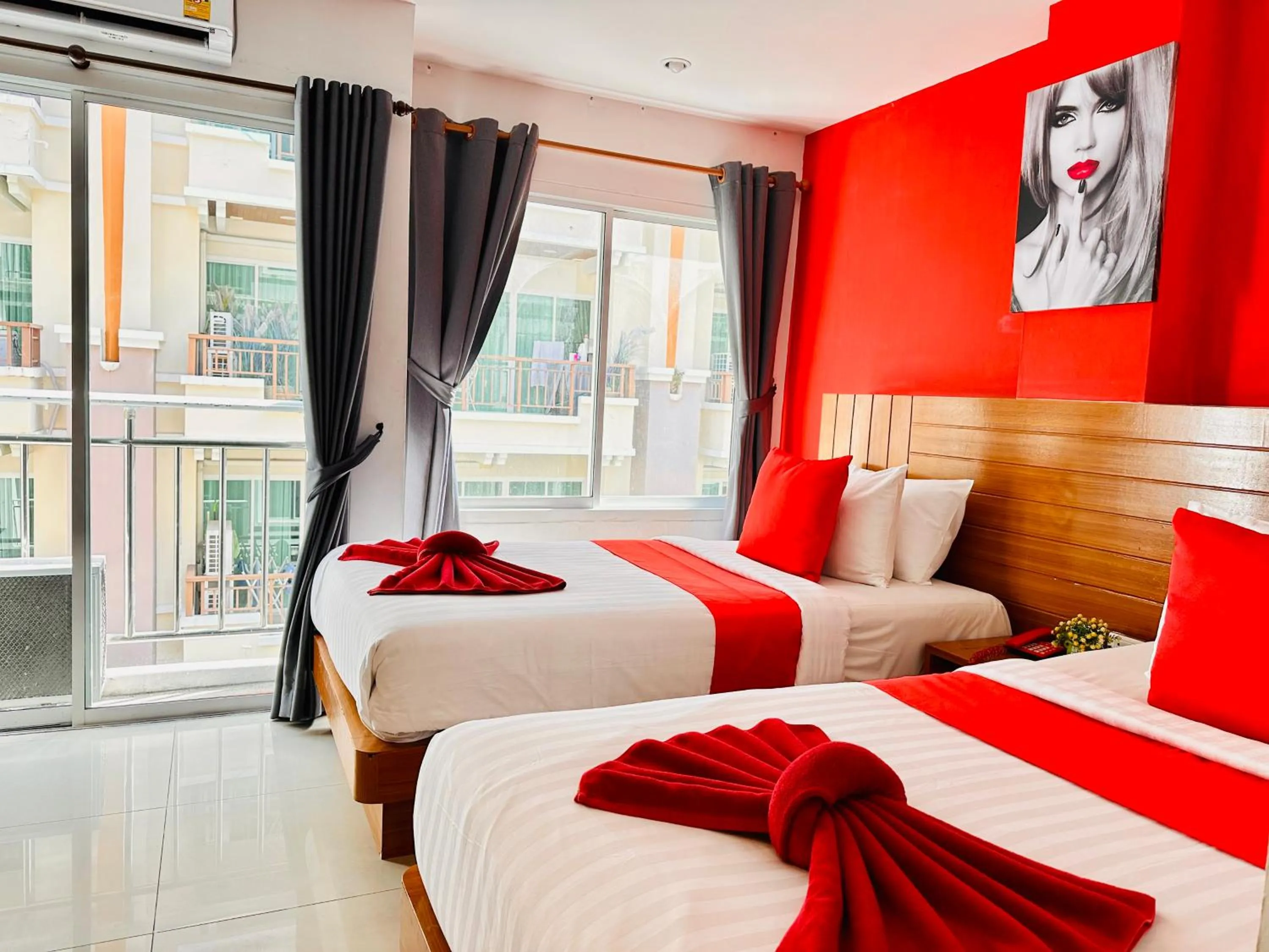 Bedroom, Bed in PJ Patong Resortel