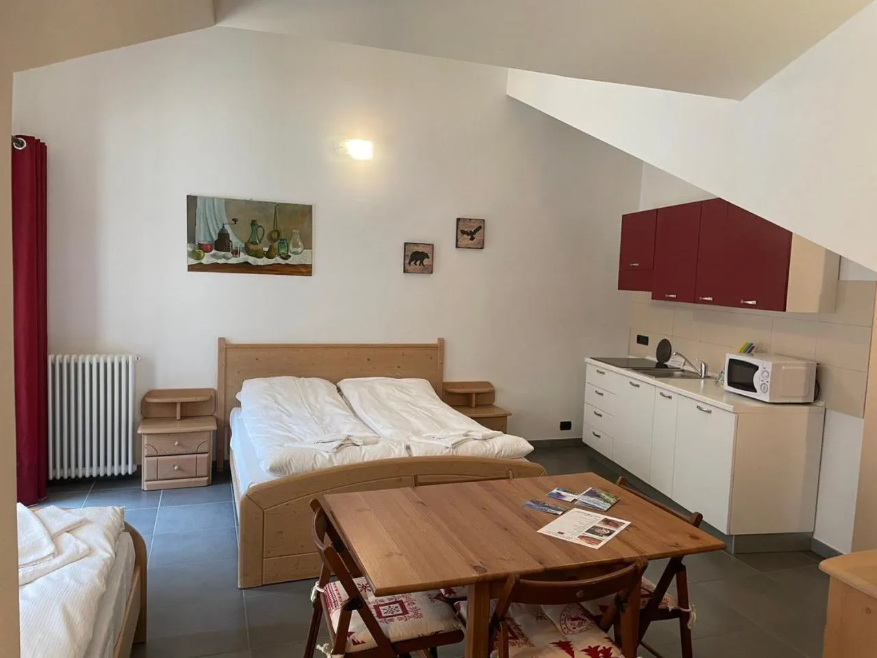 Kitchen or kitchenette, Bed in Residence Le Marmotte