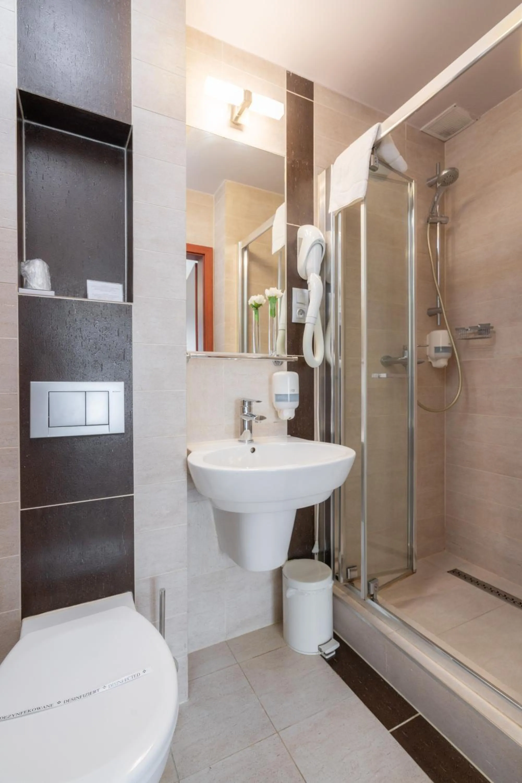 Shower in Hotel Badura