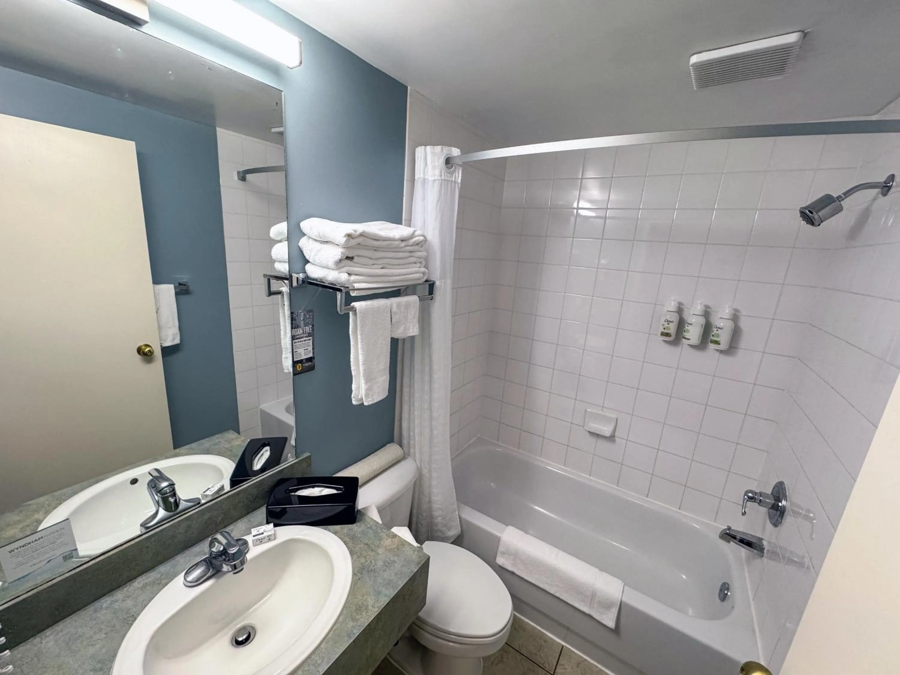Bathroom in Super 8 by Wyndham Edmonton South