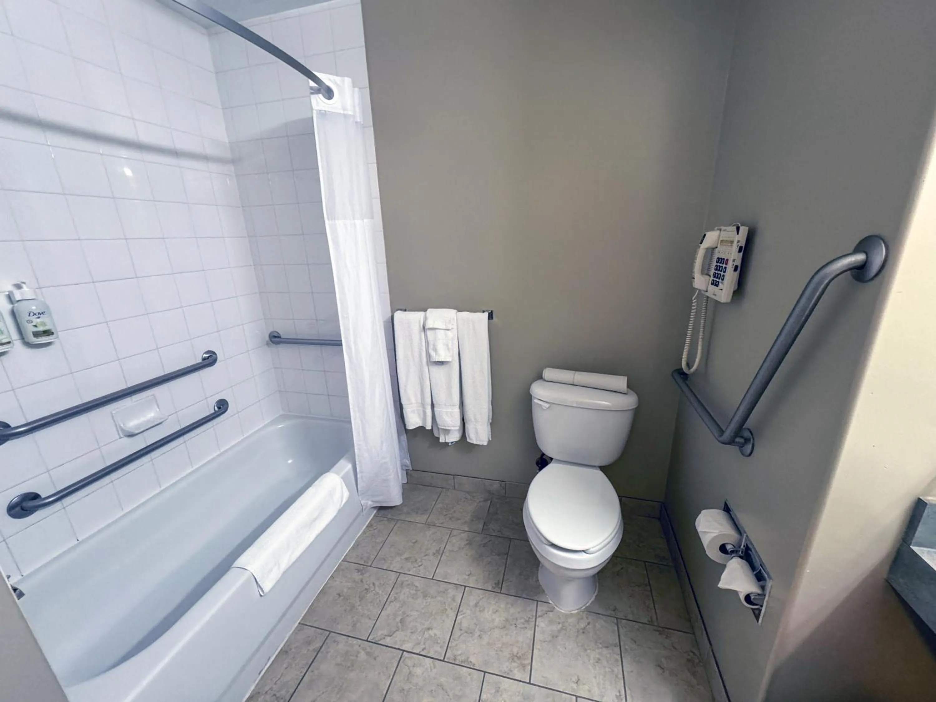 Bathroom in Super 8 by Wyndham Edmonton South