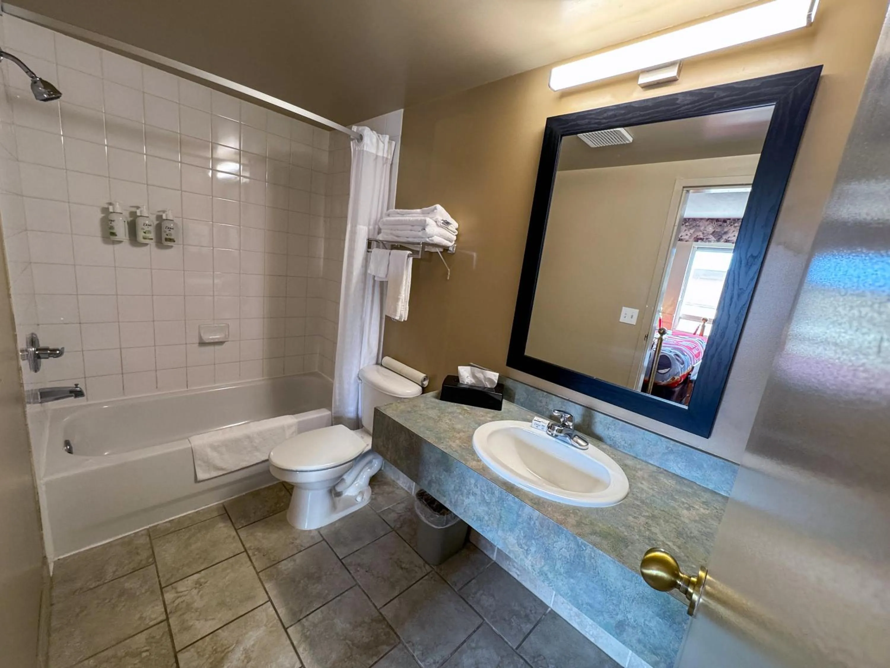 Bathroom in Super 8 by Wyndham Edmonton South