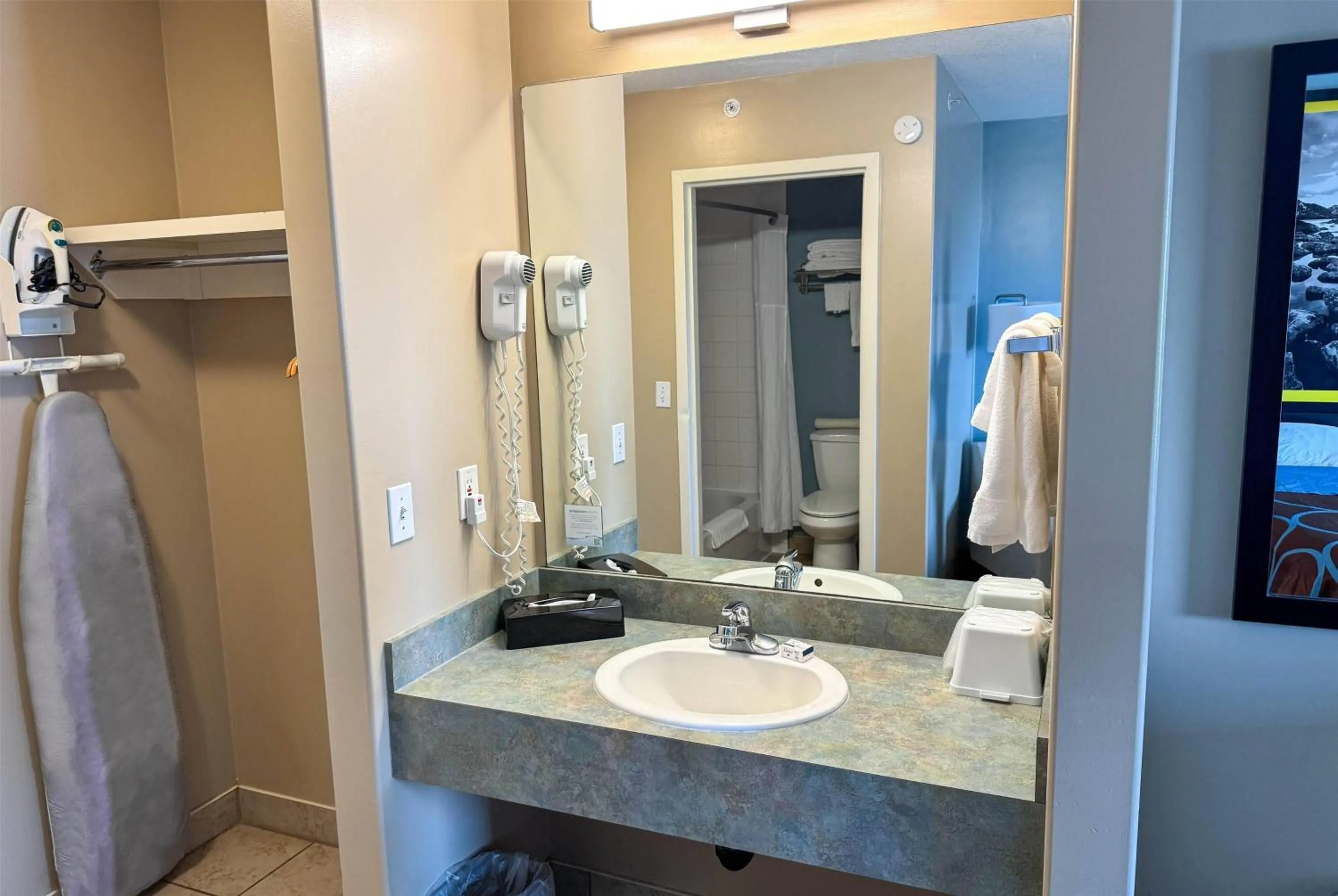 Bathroom in Super 8 by Wyndham Edmonton South