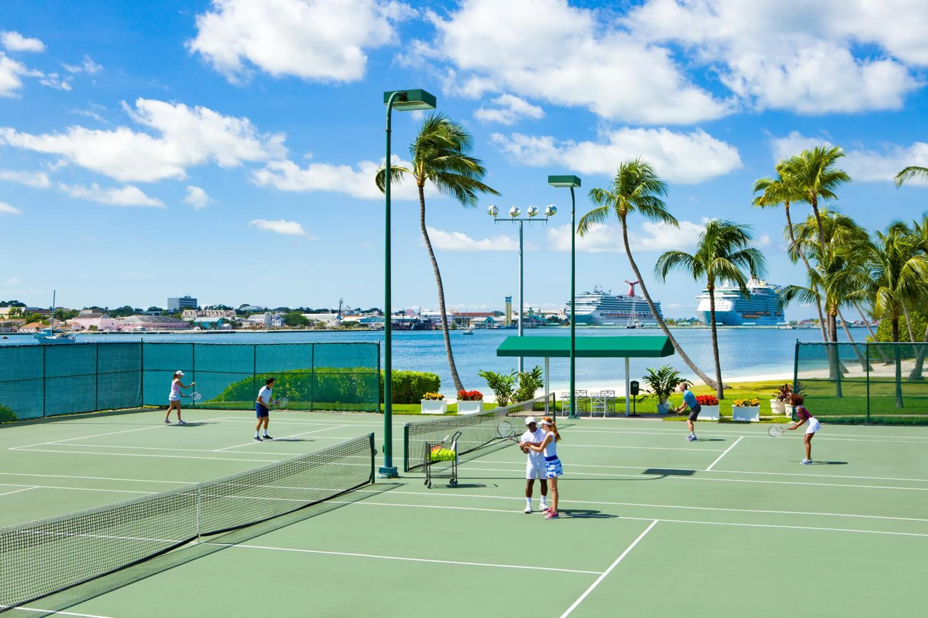 Tennis court in The Royal at Atlantis