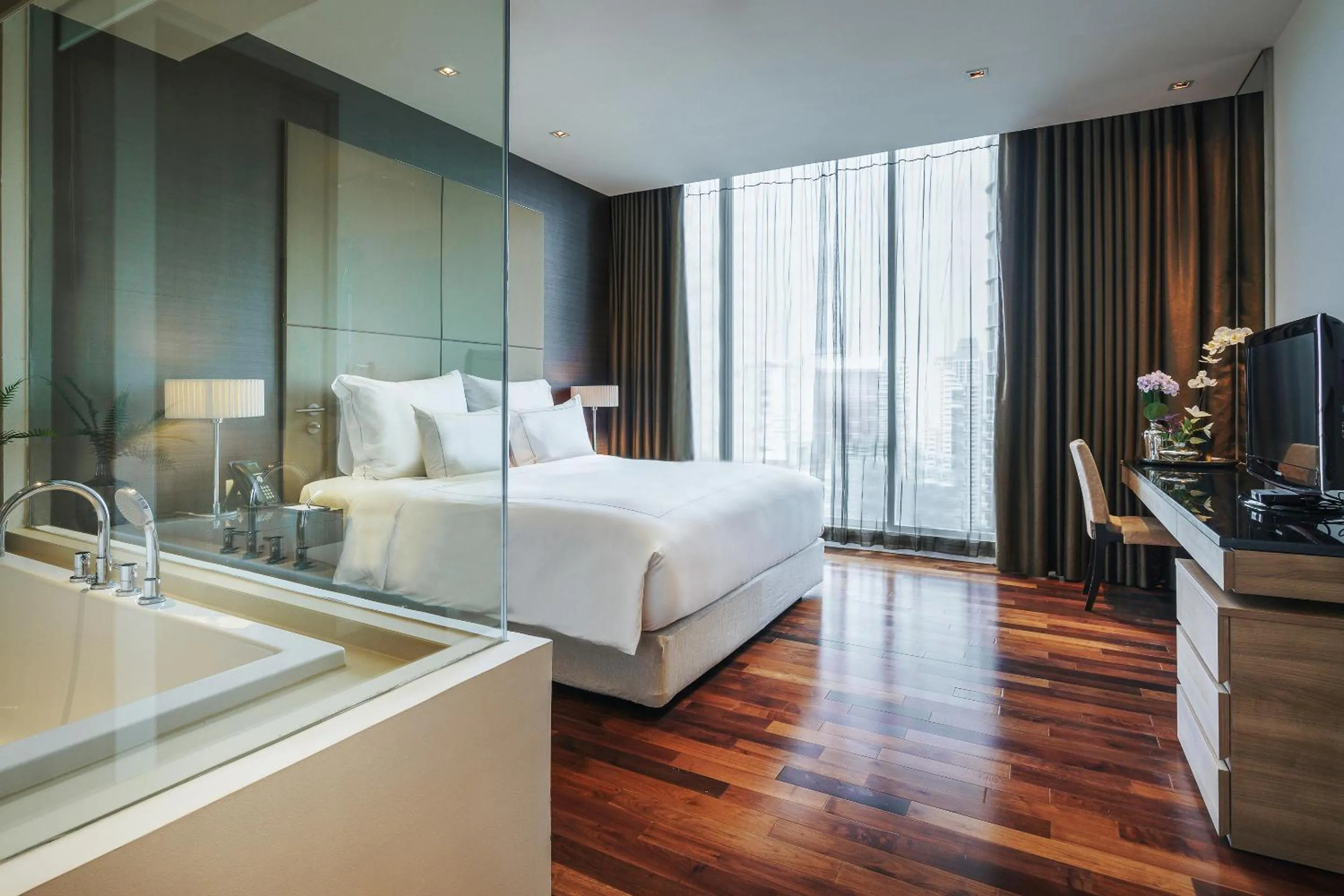 Bed in MUU Bangkok, Small Luxury Hotels of the World