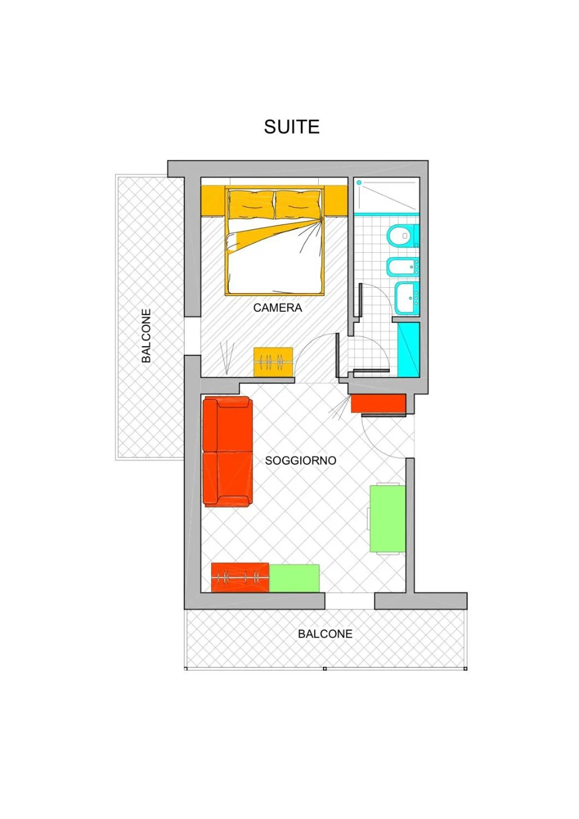 Floor plan in Residence il Capodoglio