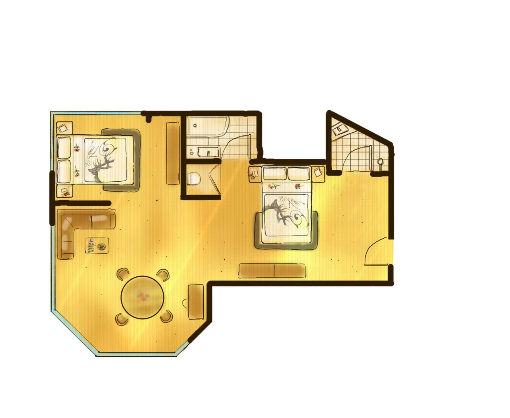 Photo of the whole room in Hotel Central