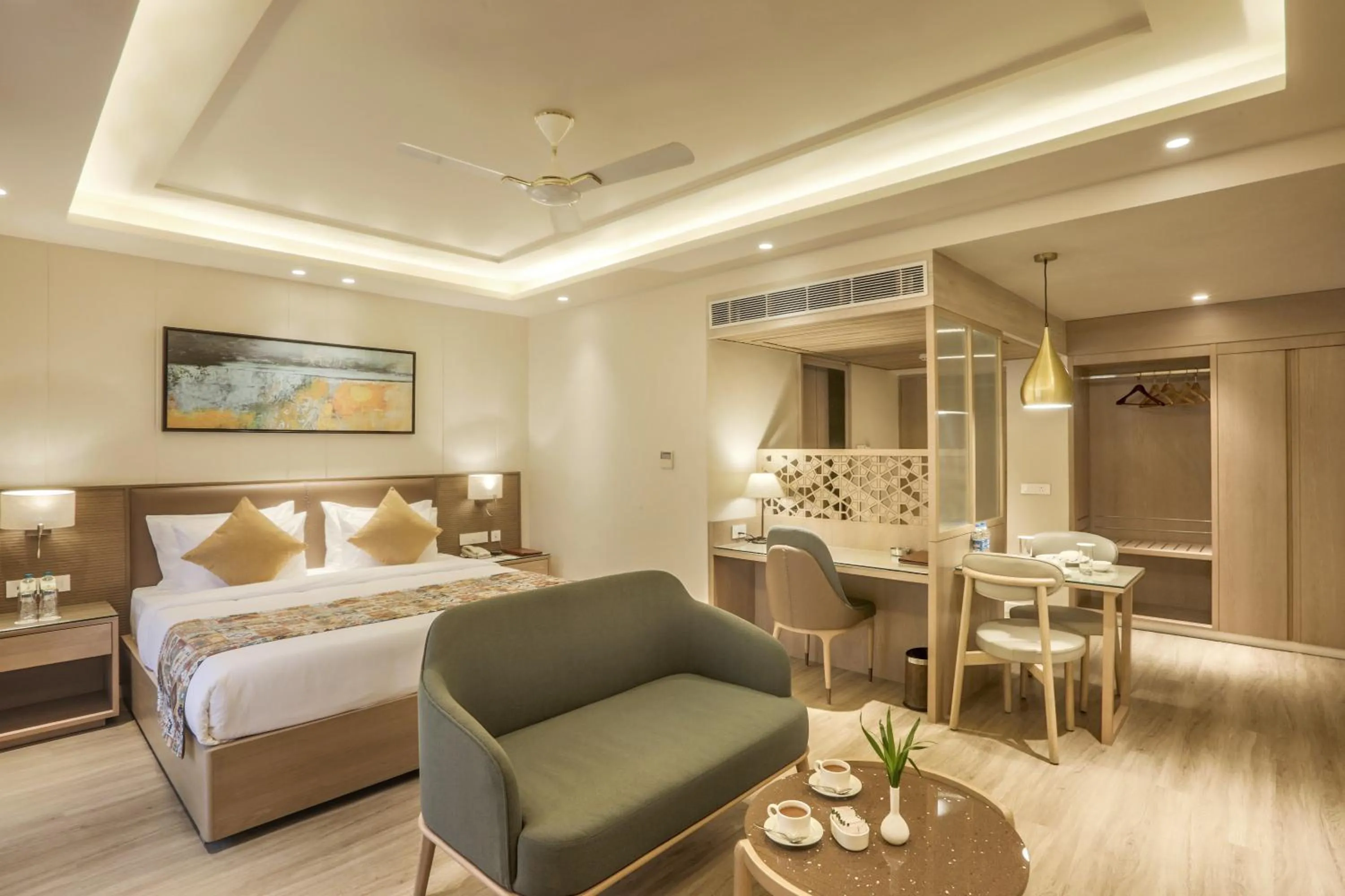 Seating area, Bed in Resort De Coracao - Calangute , Goa