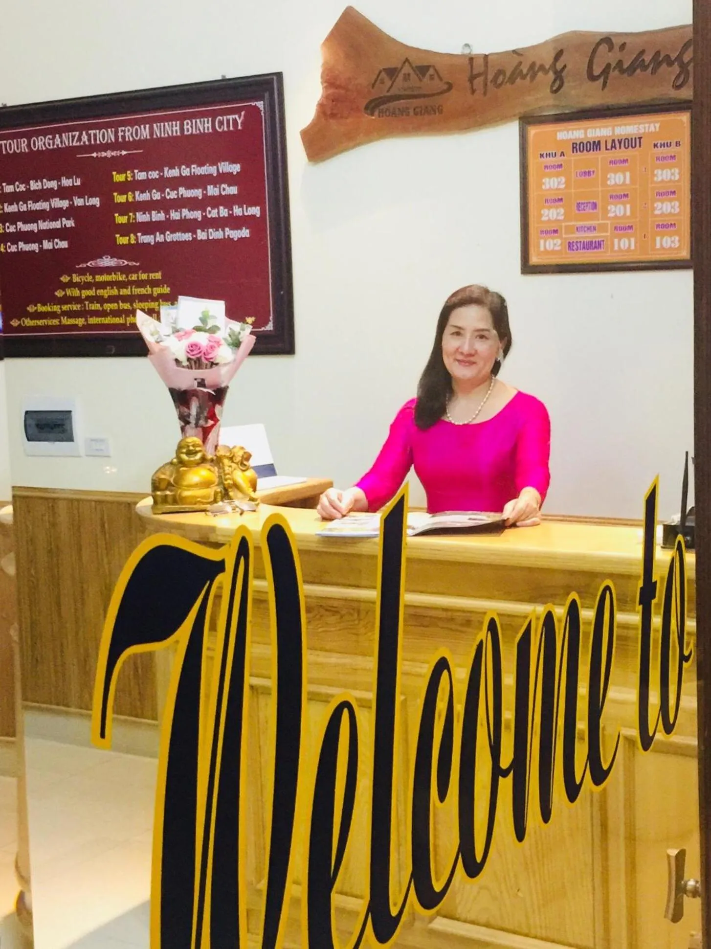 Lobby or reception in Hoang Giang Homestay