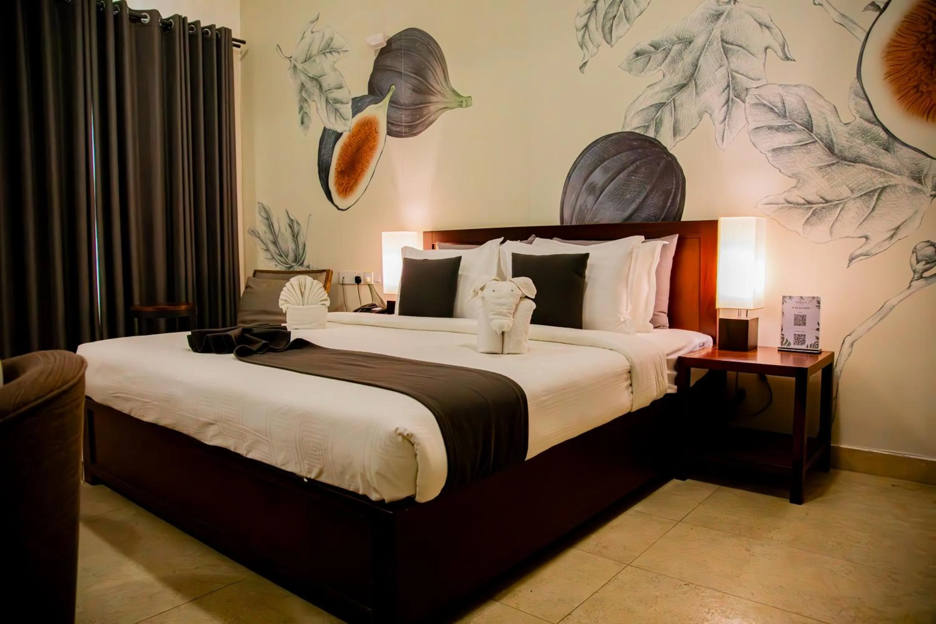 View (from property/room), Bed in Morven Hotel Colombo