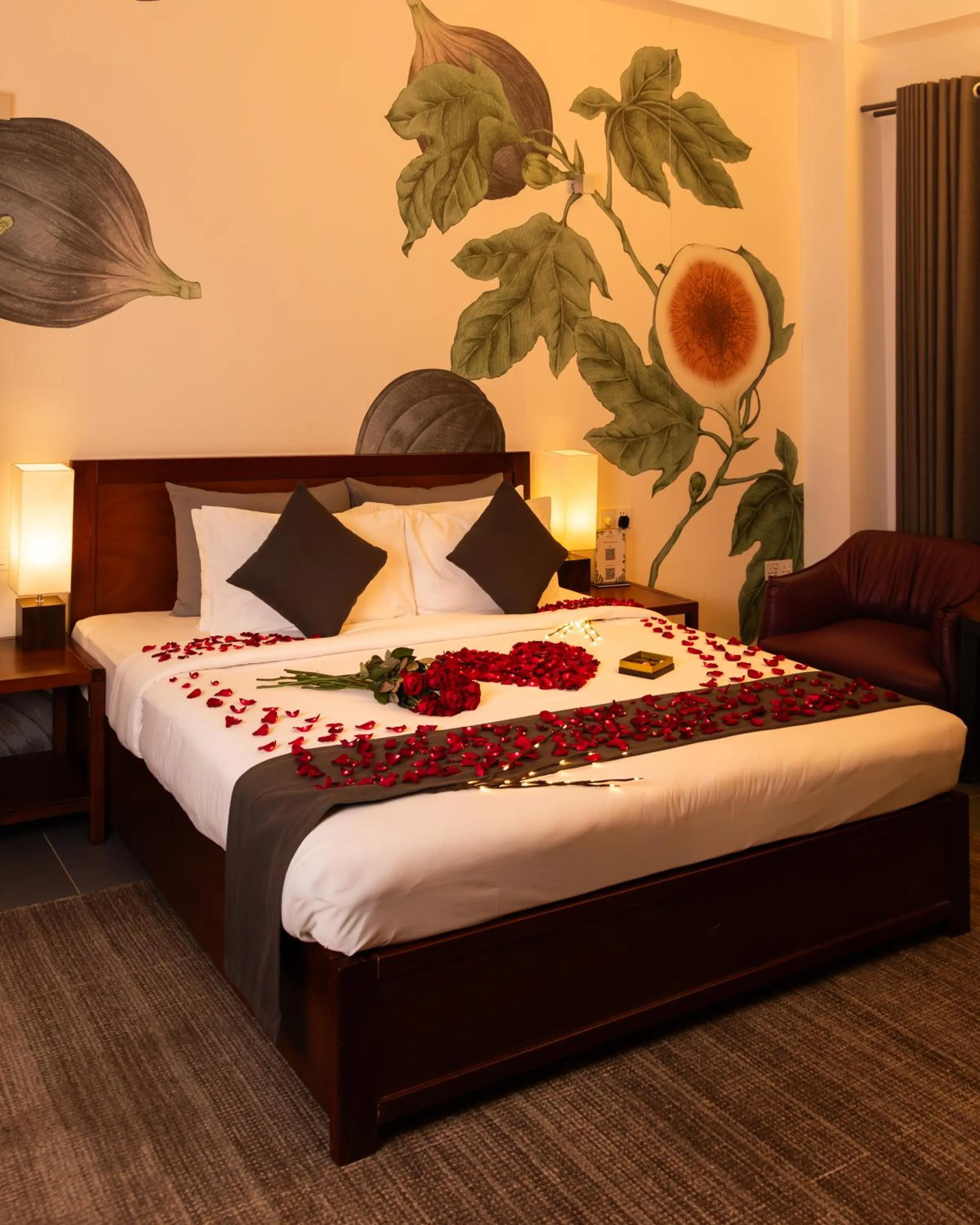 Decorative detail, Bed in Morven Hotel Colombo