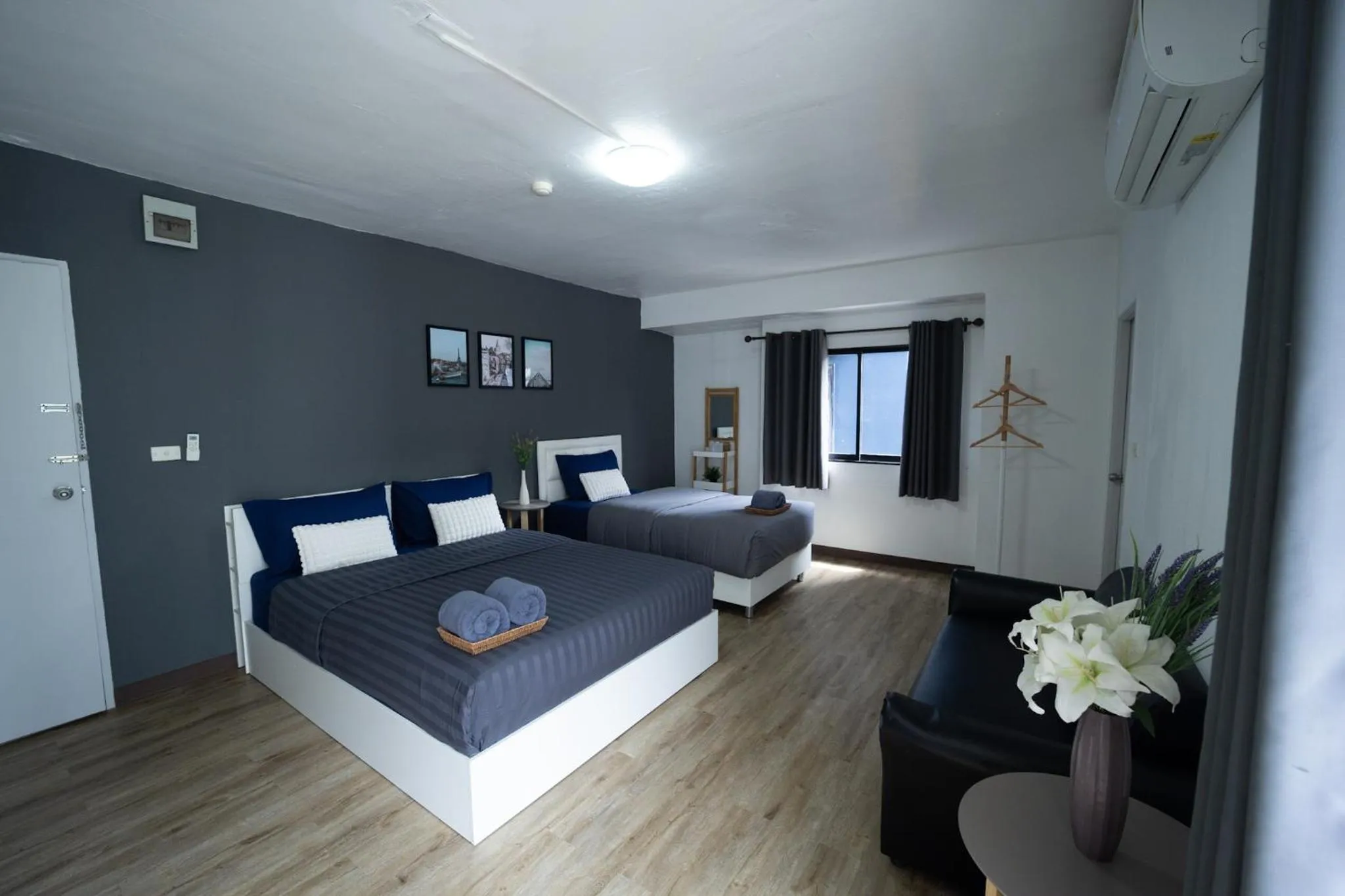 Bed in Baansuay Rattanathibet Apartment