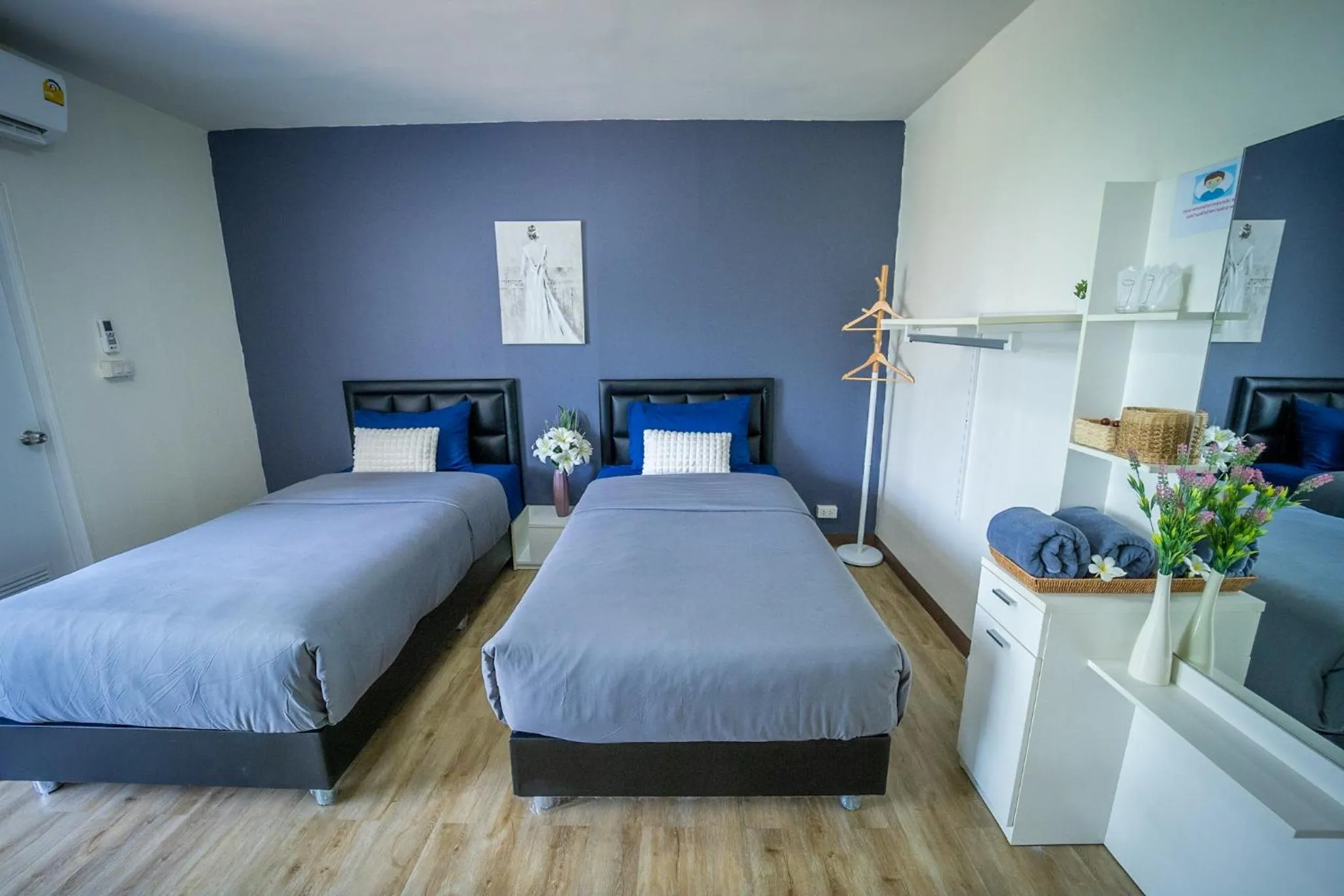 Bed in Baansuay Rattanathibet Apartment