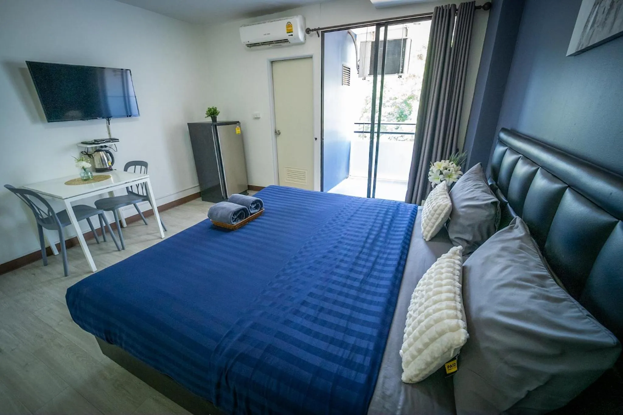 Bed in Baansuay Rattanathibet Apartment