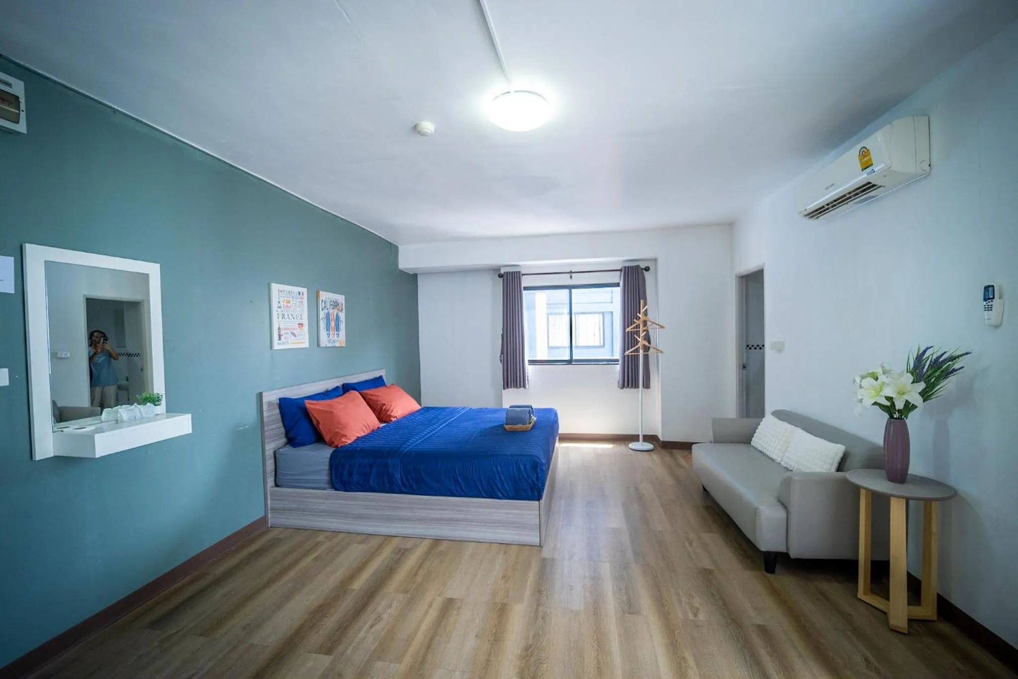 Bed in Baansuay Rattanathibet Apartment