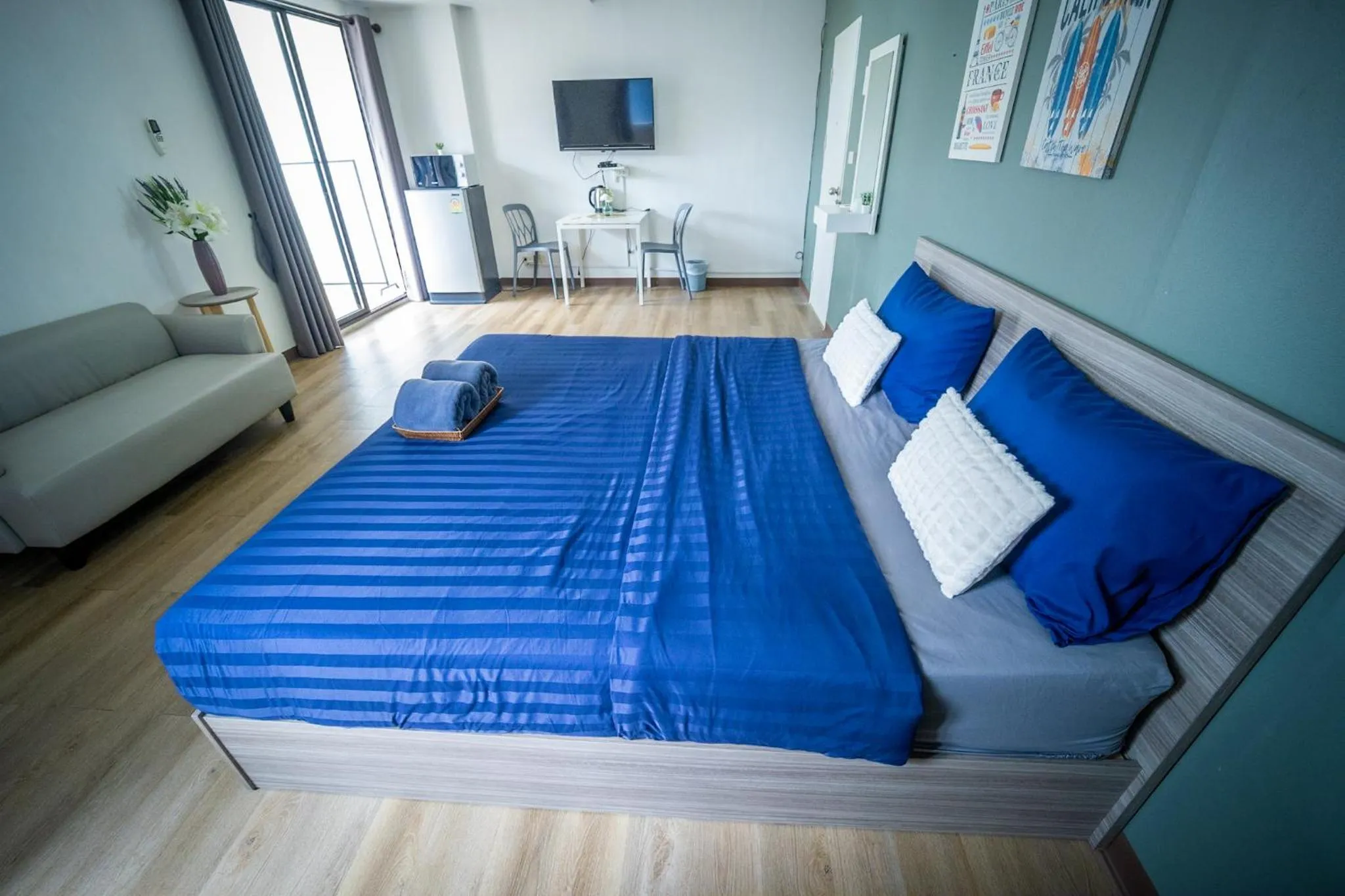 Bed in Baansuay Rattanathibet Apartment