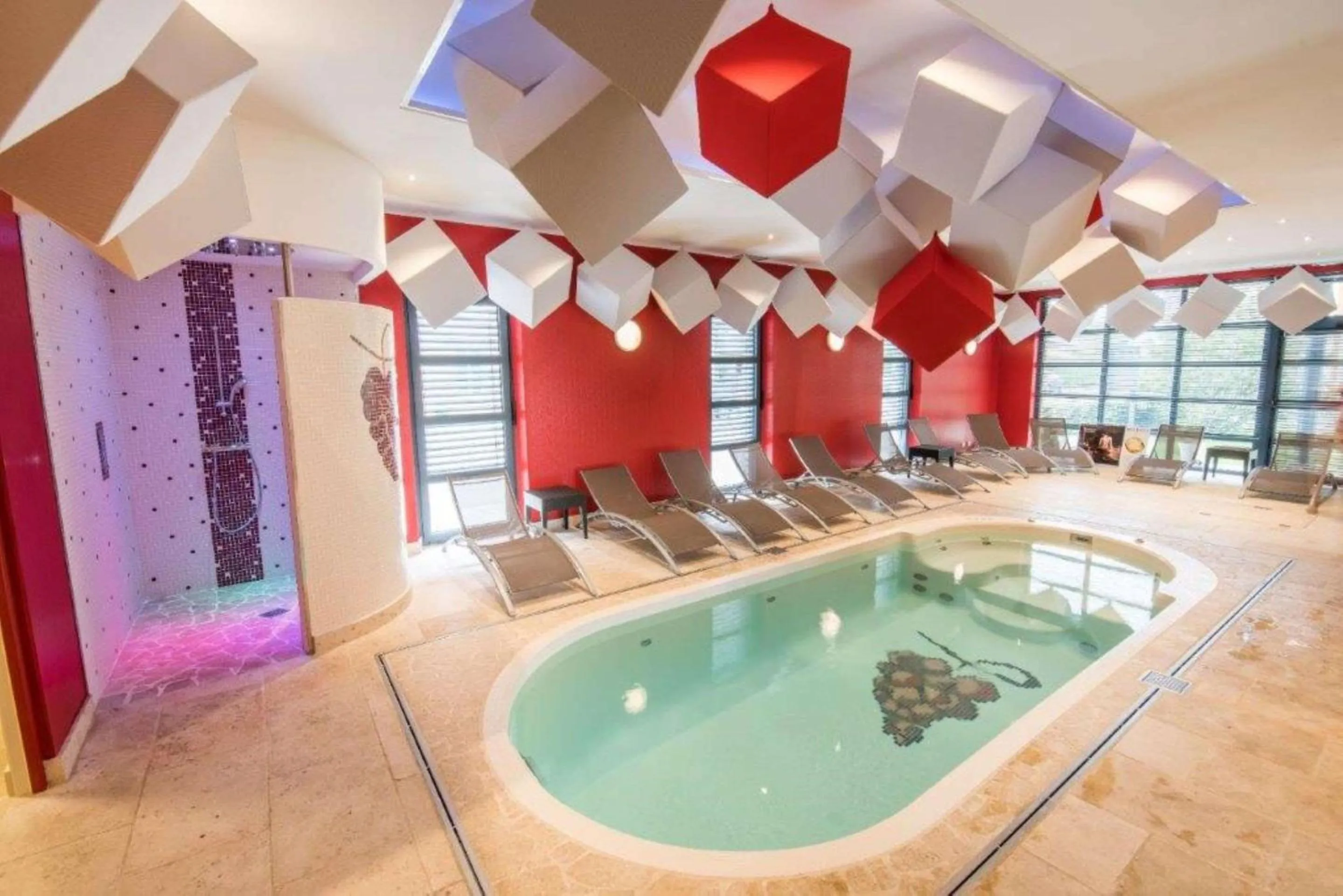 Pool view in Auberge du Lac, Sure Hotel Collection by Best Western