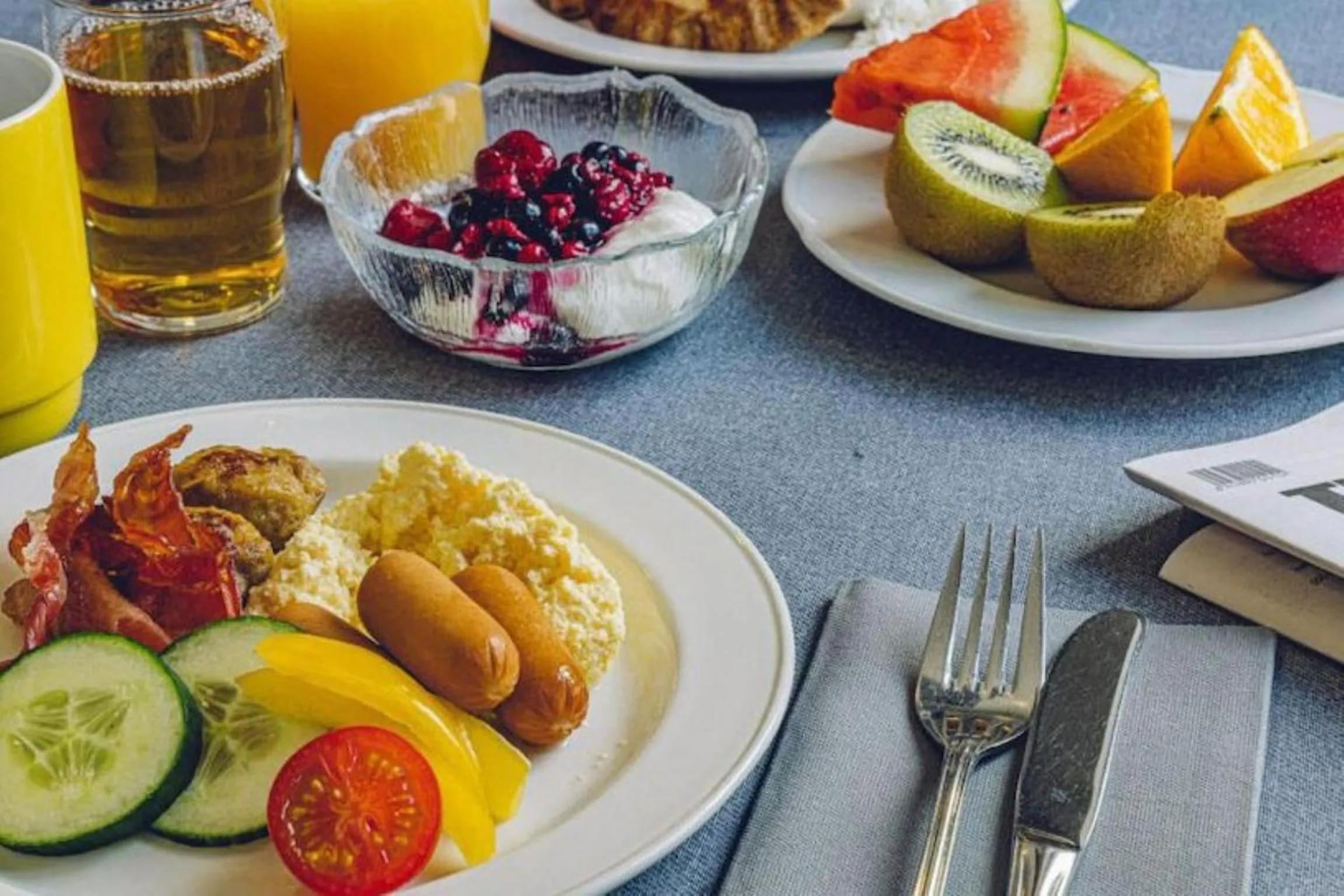 Buffet breakfast in Summer Hotel Tott