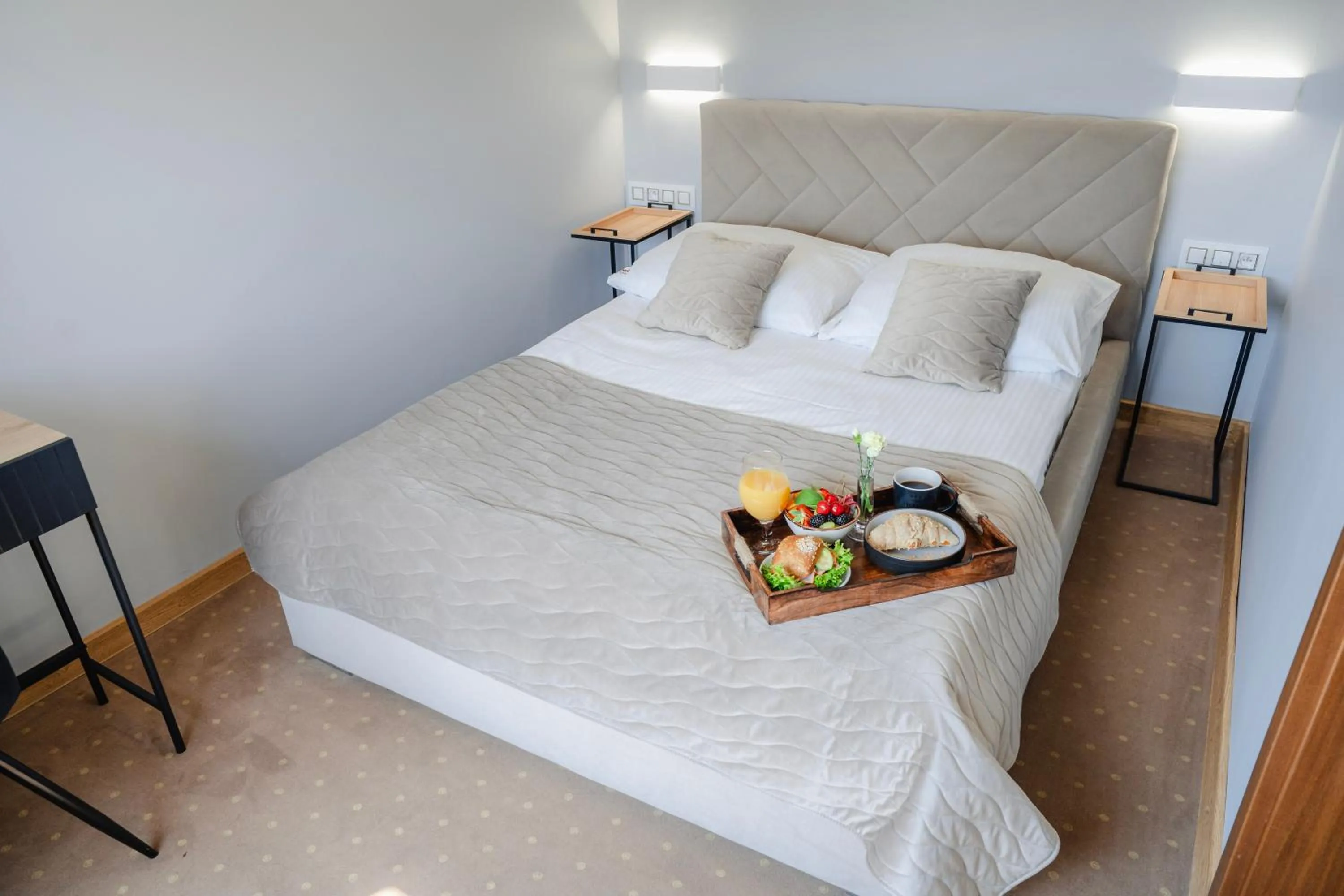 Bed in Hotel Kosmowski