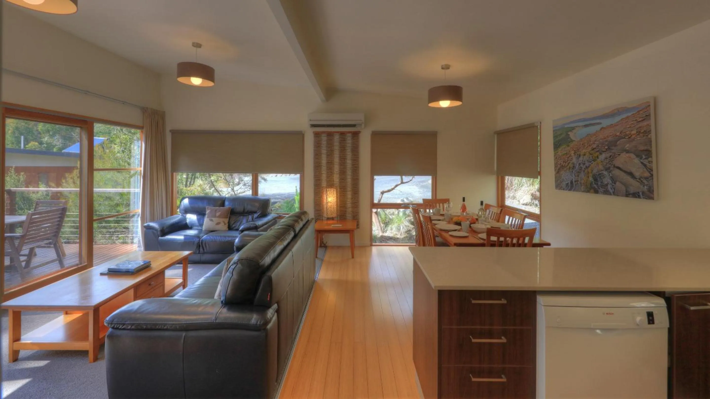 Living room in Stewarts Bay Lodge