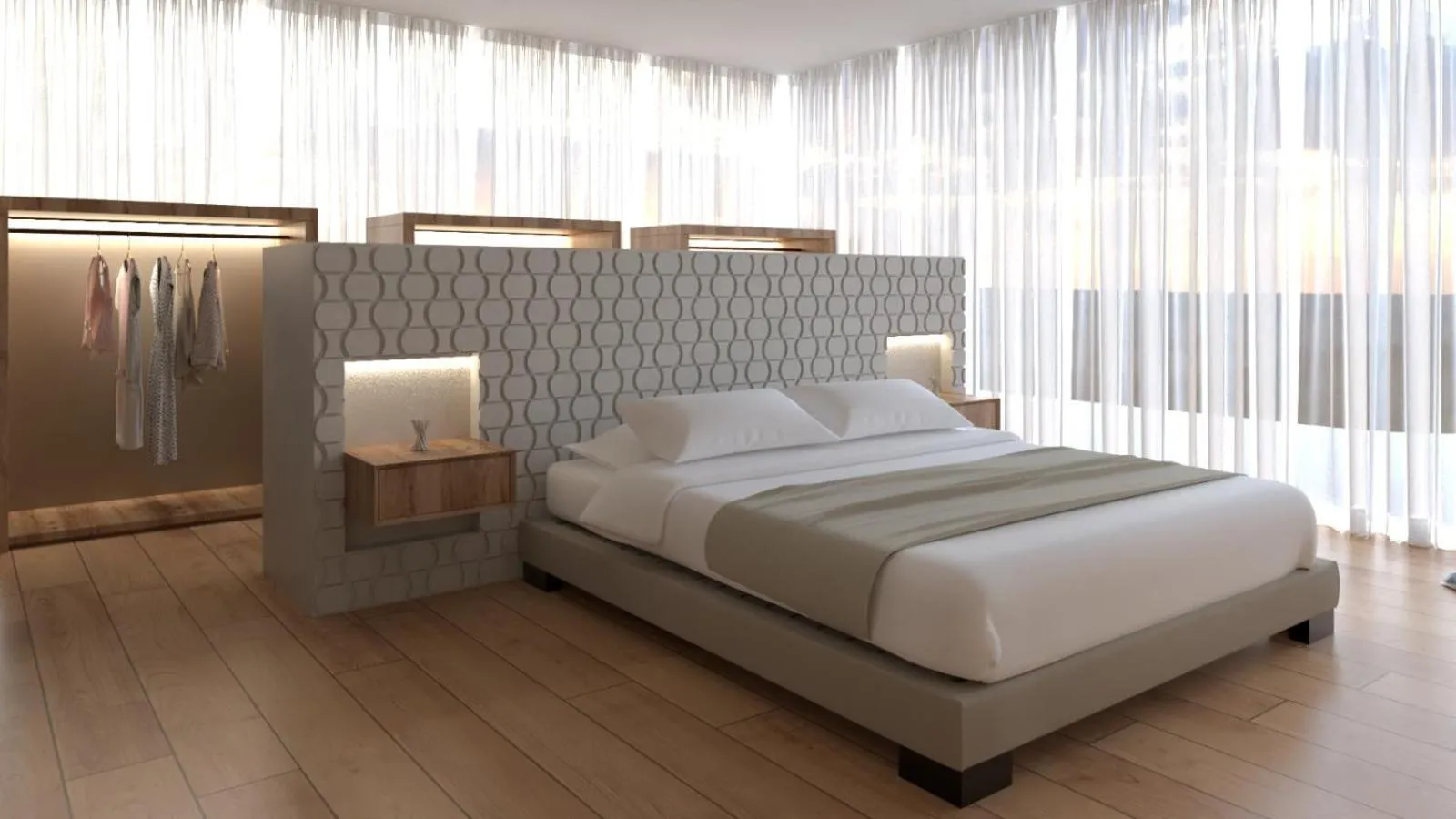 Bed in Beach Hotel Terracotta