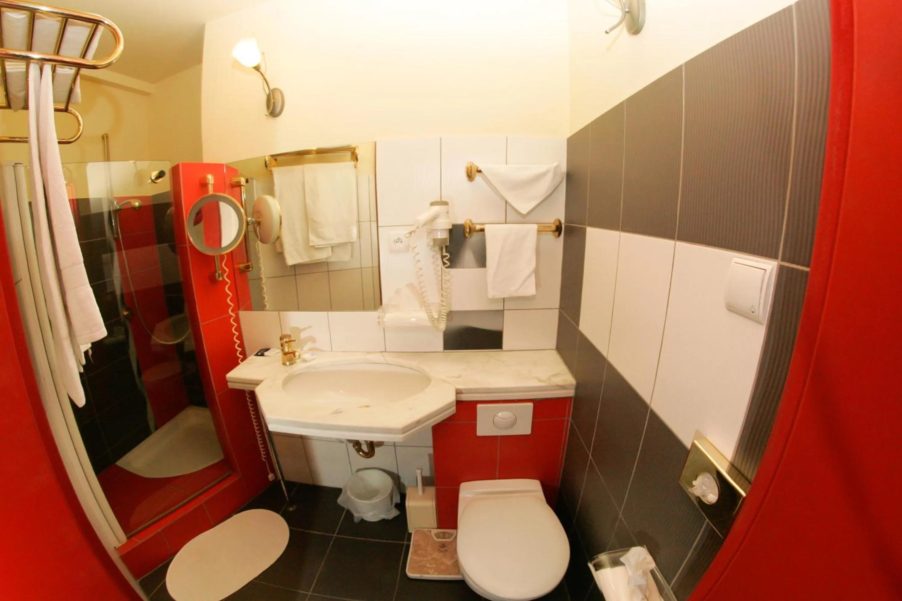 Shower in Hotel Podzamcze